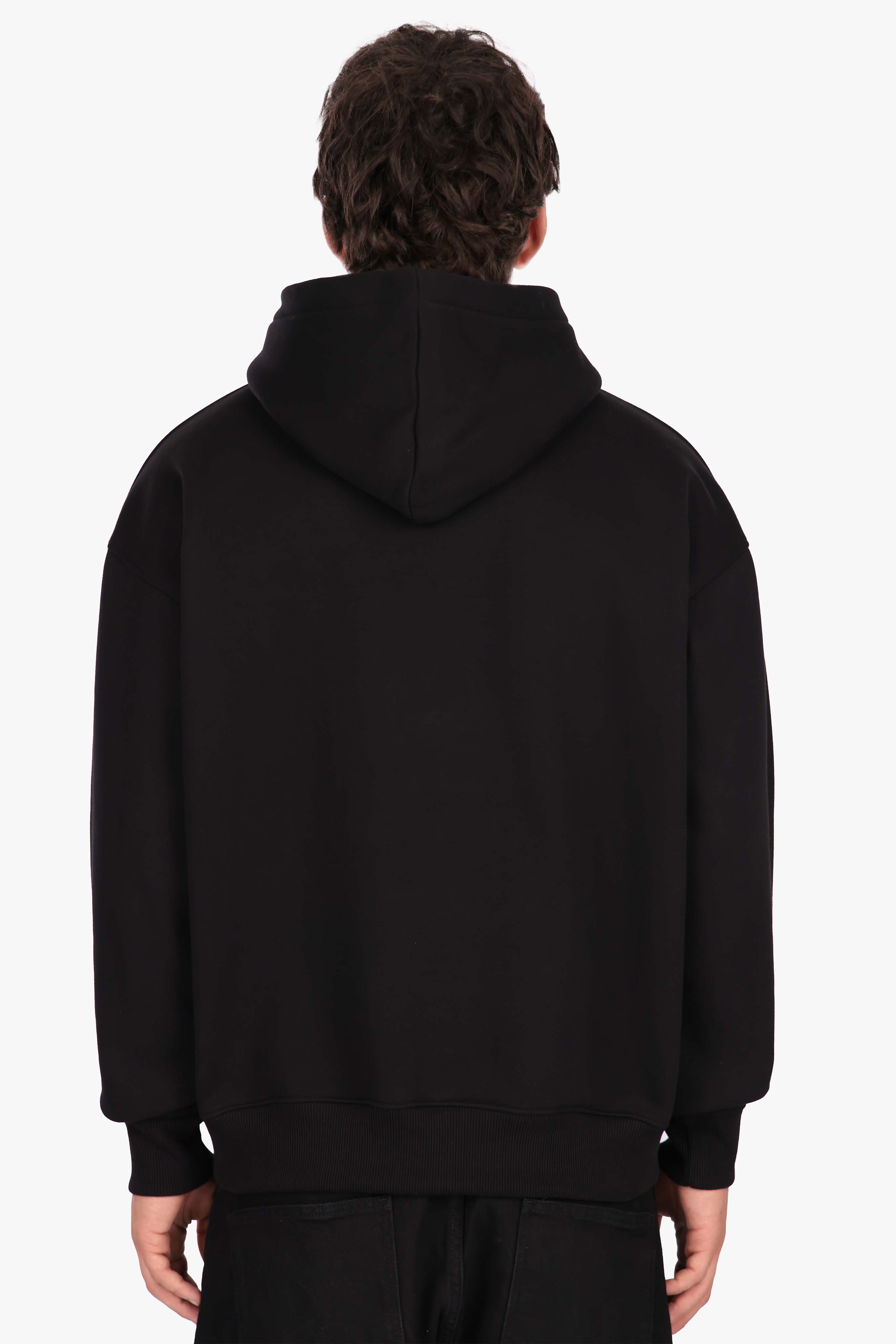 DROPSIZE CORD OUTLINE HOODIE BLACK