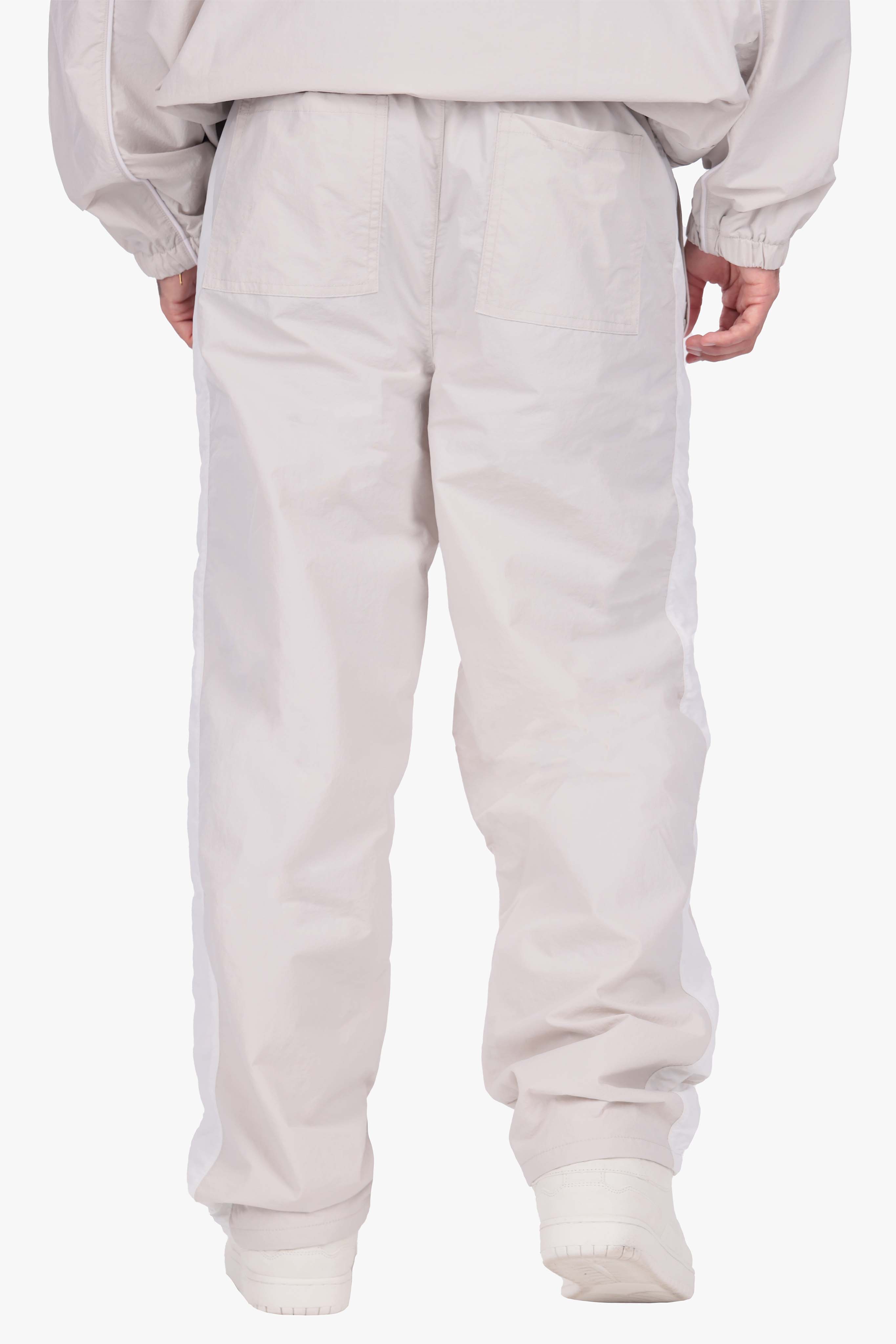 DROPSIZE SIDE STRIPE TRACK PANTS LIGHT GREY