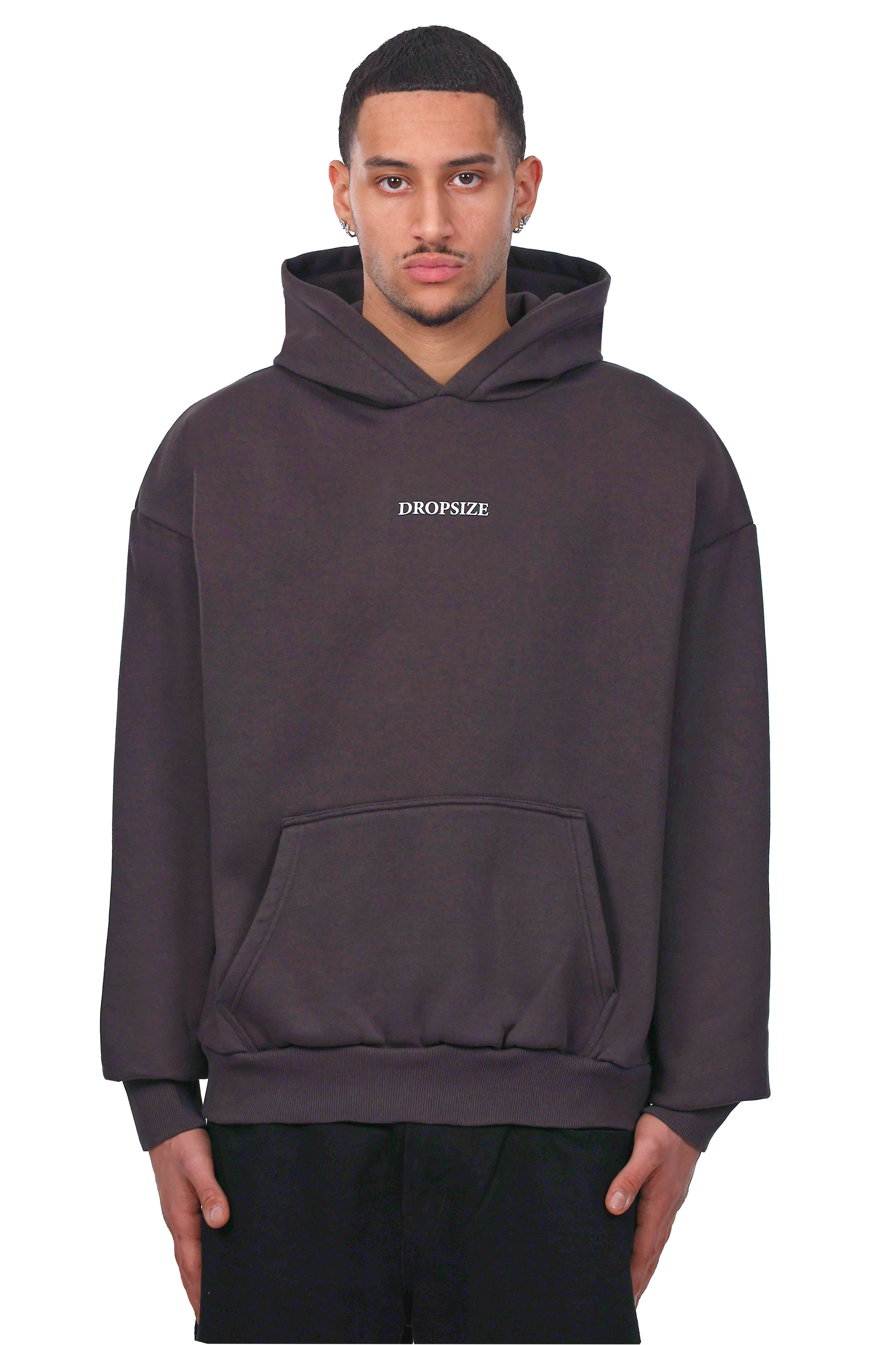 HEAVY OVERSIZE PEGASUS HOODIE WASHED BLACK