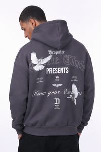 HEAVY OVERSIZE ENEMIES HOODIE STEEL GREY