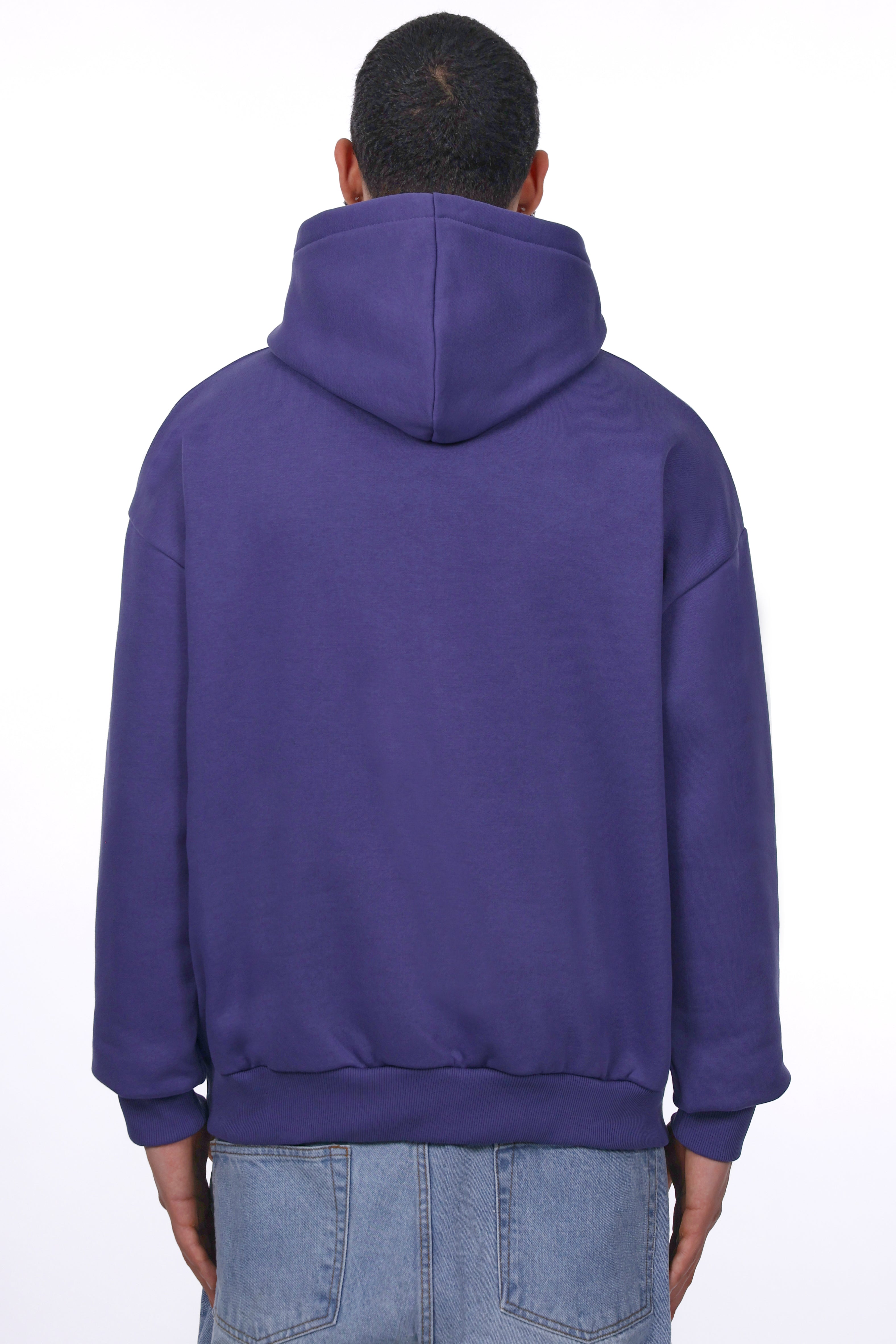 HEAVY OVERSIZE EMBO HOODIE SKIPPER BLUE