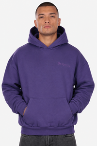 HEAVY OVERSIZE EMBO HOODIE PURPLE
