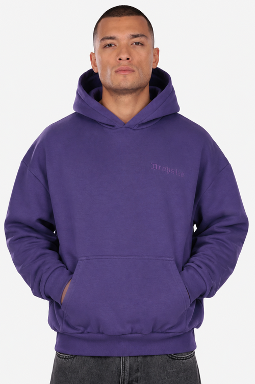 HEAVY OVERSIZE EMBO HOODIE PURPLE