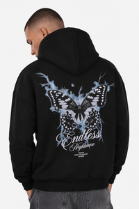 HEAVY OVERSIZE ENDLESS HOODIE BLACK