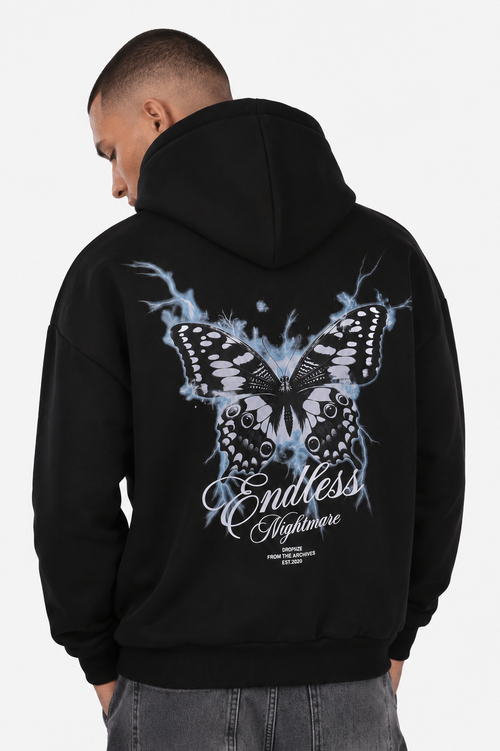 HEAVY OVERSIZE ENDLESS HOODIE BLACK