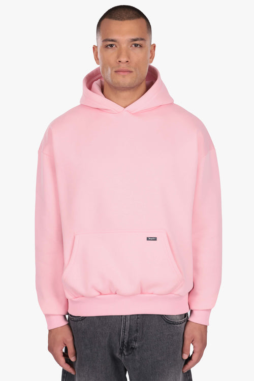 HEAVY OVERSIZE METAL PATCH HOODIE CANDY PINK