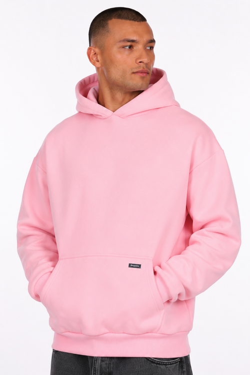 HEAVY OVERSIZE METAL PATCH HOODIE CANDY PINK