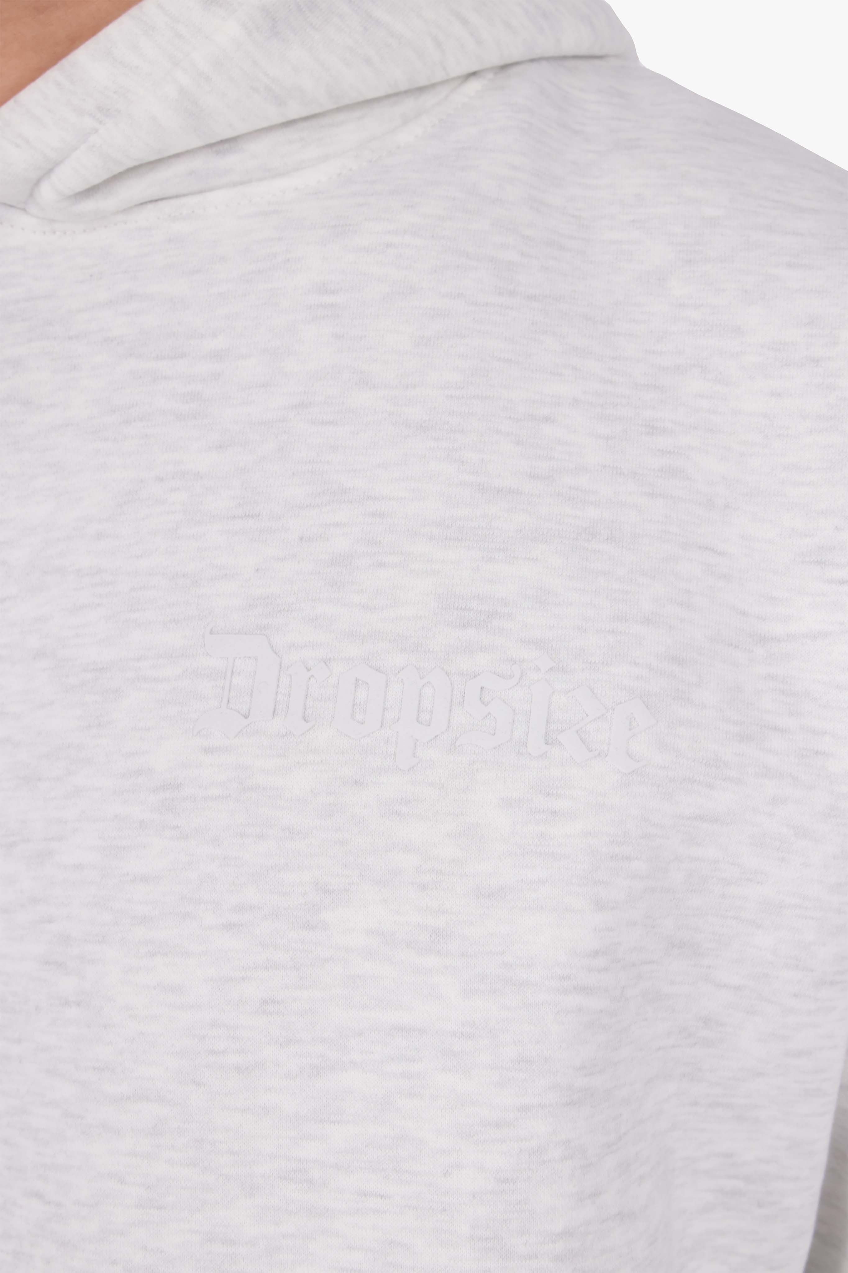 HEAVY OVERSIZE HD LOGO HOODIE GREY MELANGE