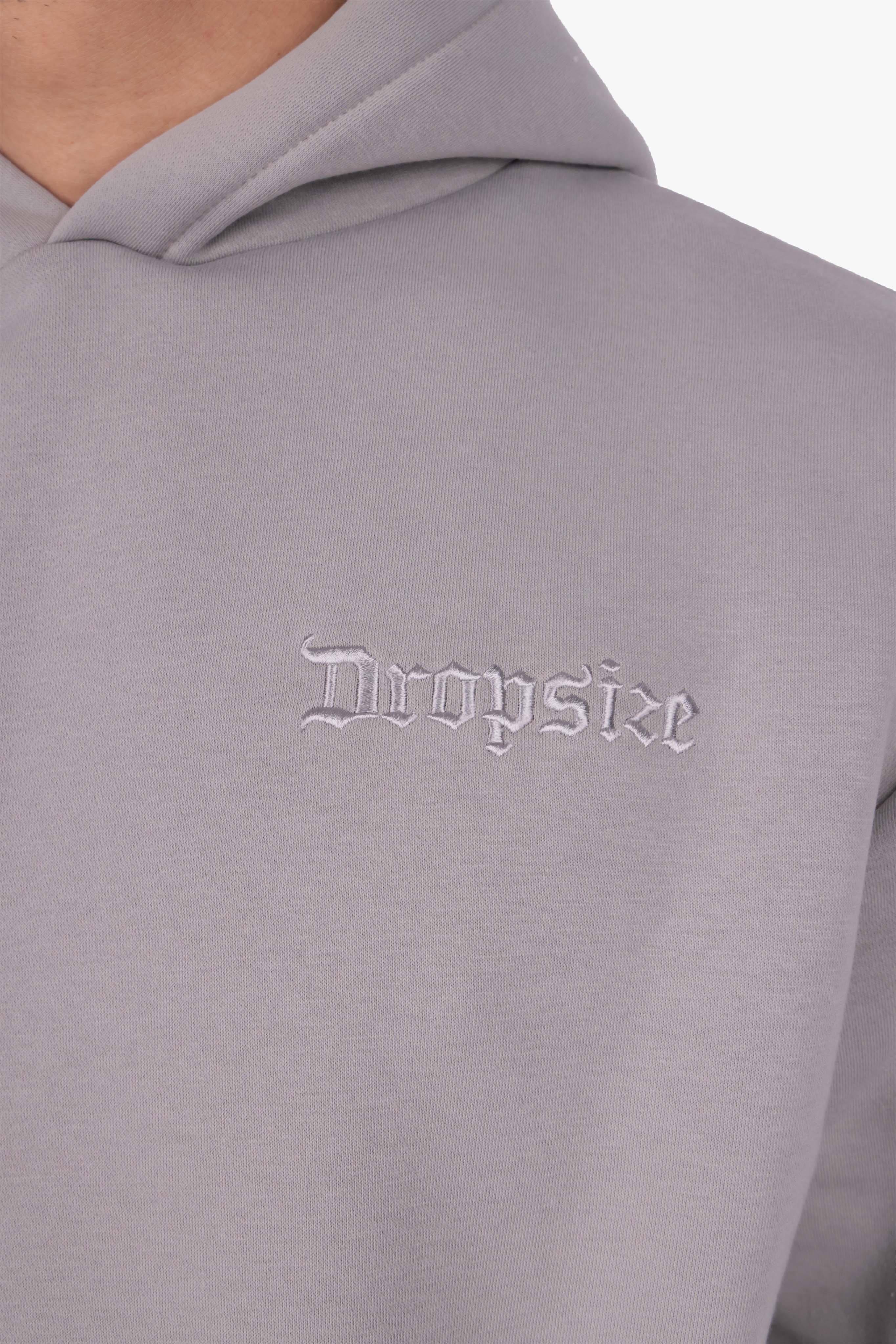 HEAVY OVERSIZE EMBO HOODIE ASH