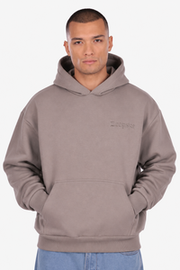 HEAVY OVERSIZE EMBO HOODIE MOON ROCK
