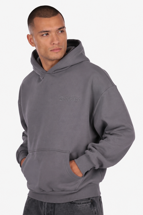 HEAVY OVERSIZE EMBO HOODIE TITAN