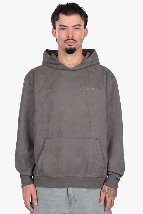 SUEDE HOODIE ANTHRACITE