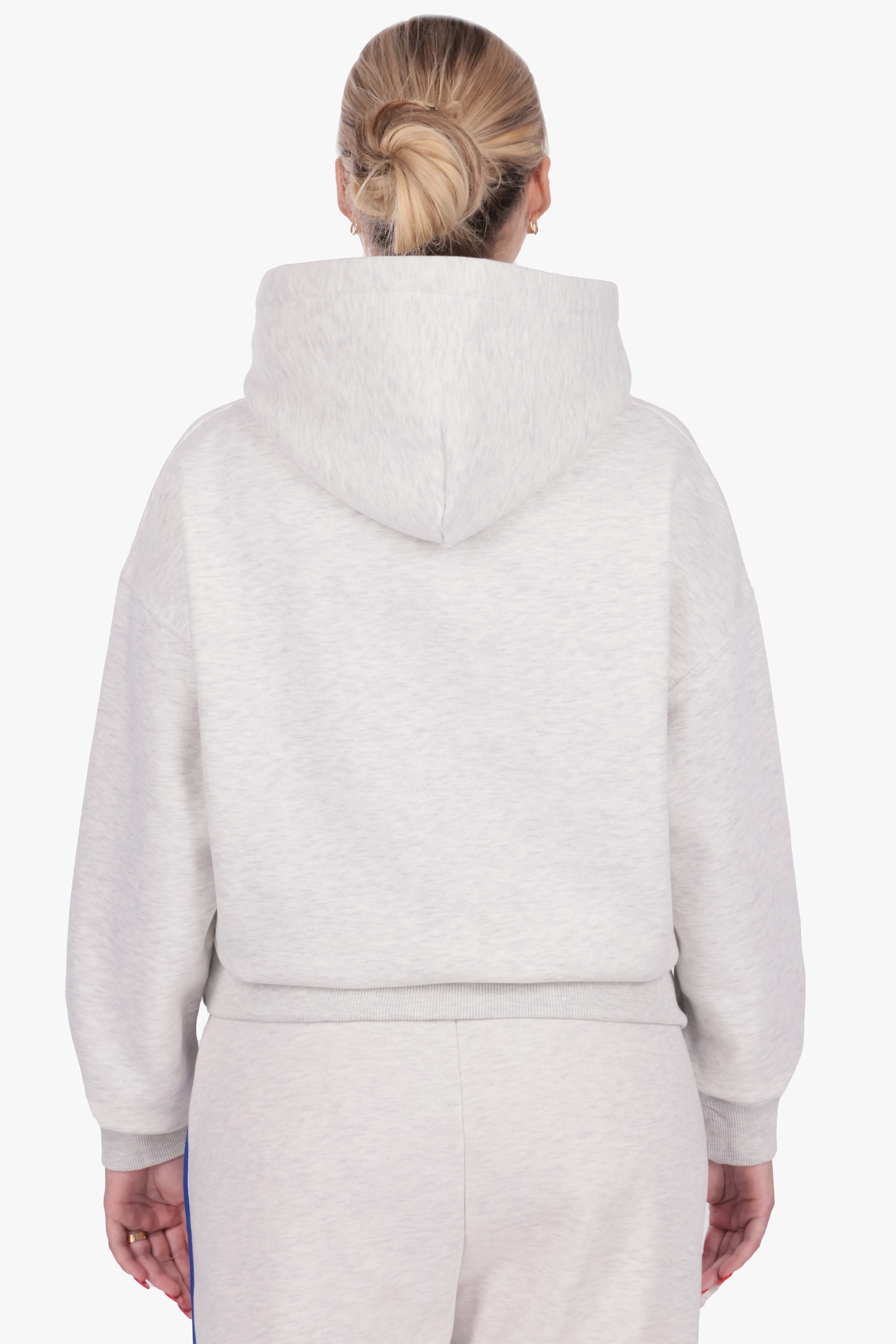 WOMENS BASIC HOODIE GREY MELANGE