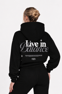 LIFE IN BALANCE WOMEN HOODIE BLACK