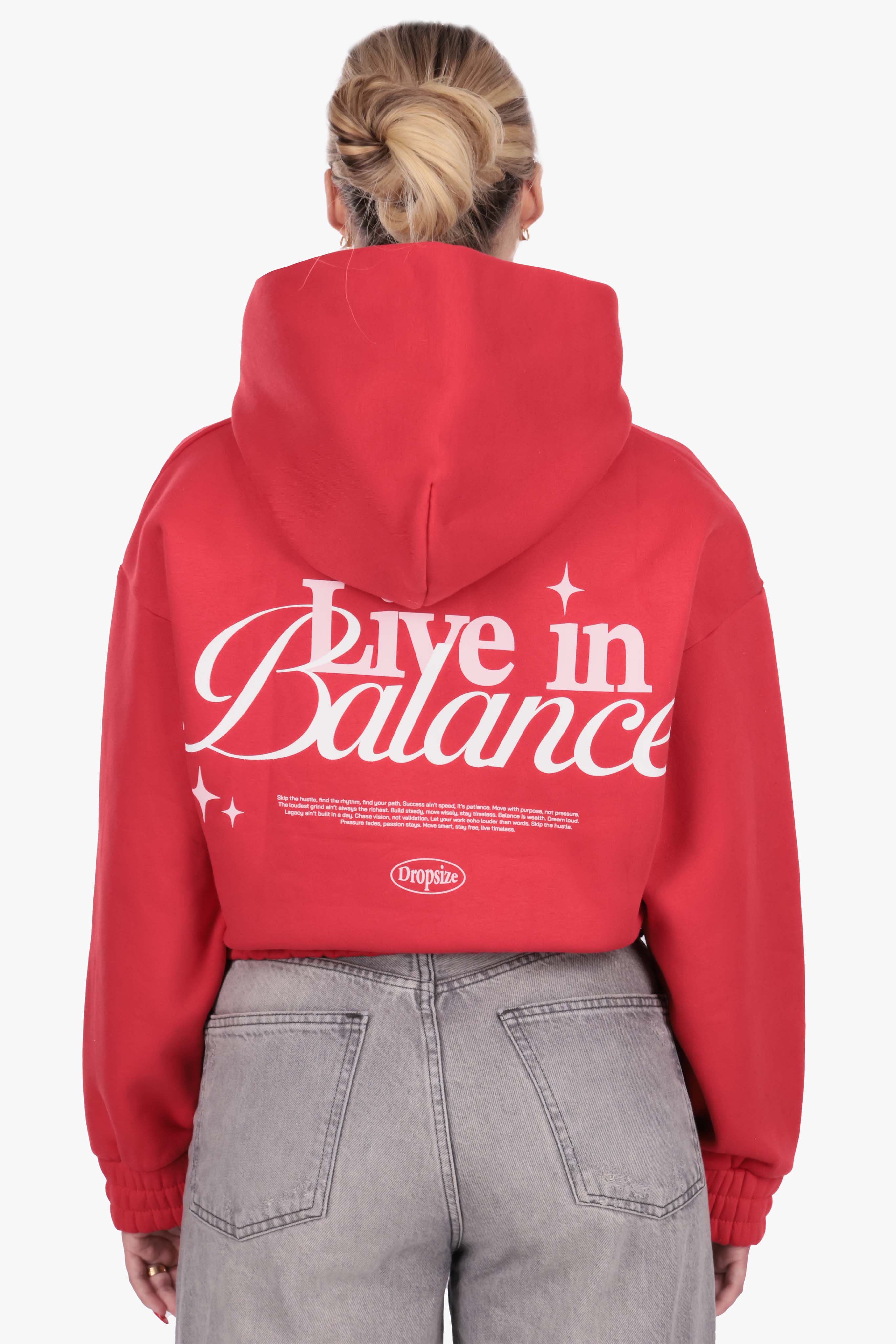 LIFE IN BALANCE WOMEN HOODIE RED