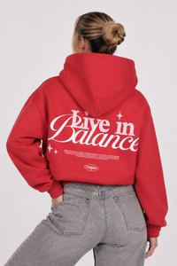 LIFE IN BALANCE WOMEN HOODIE RED
