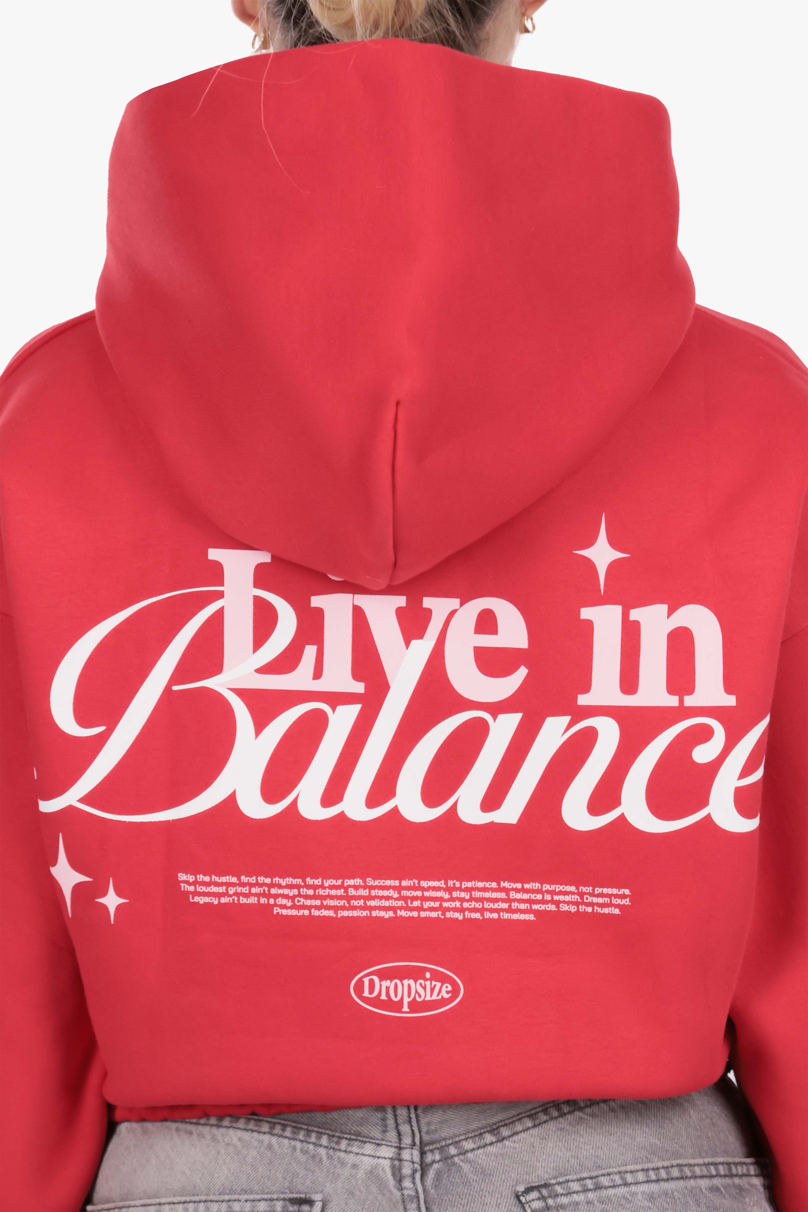 LIFE IN BALANCE WOMEN HOODIE RED