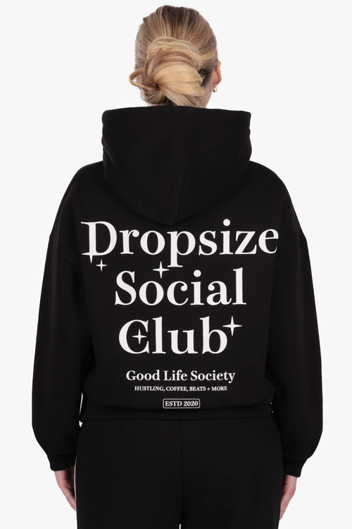 DROPSIZE SOCIAL CLUB WOMEN HOODIE BLACK