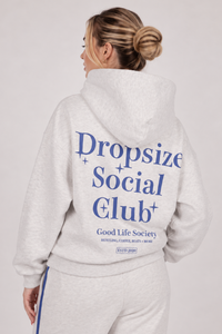 DROPSIZE SOCIAL CLUB WOMEN HOODIE GREY MELANGE
