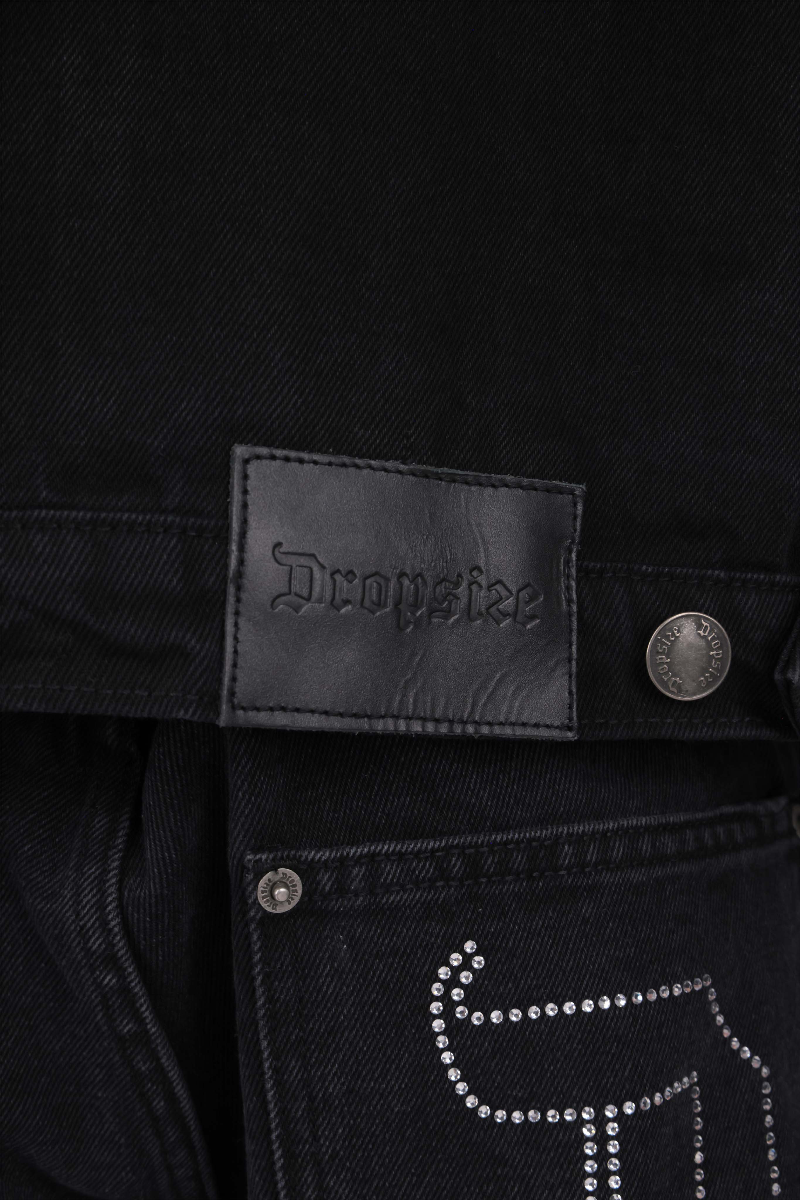 SINGLE POCKET JEANS JACKET BLACK WASHED