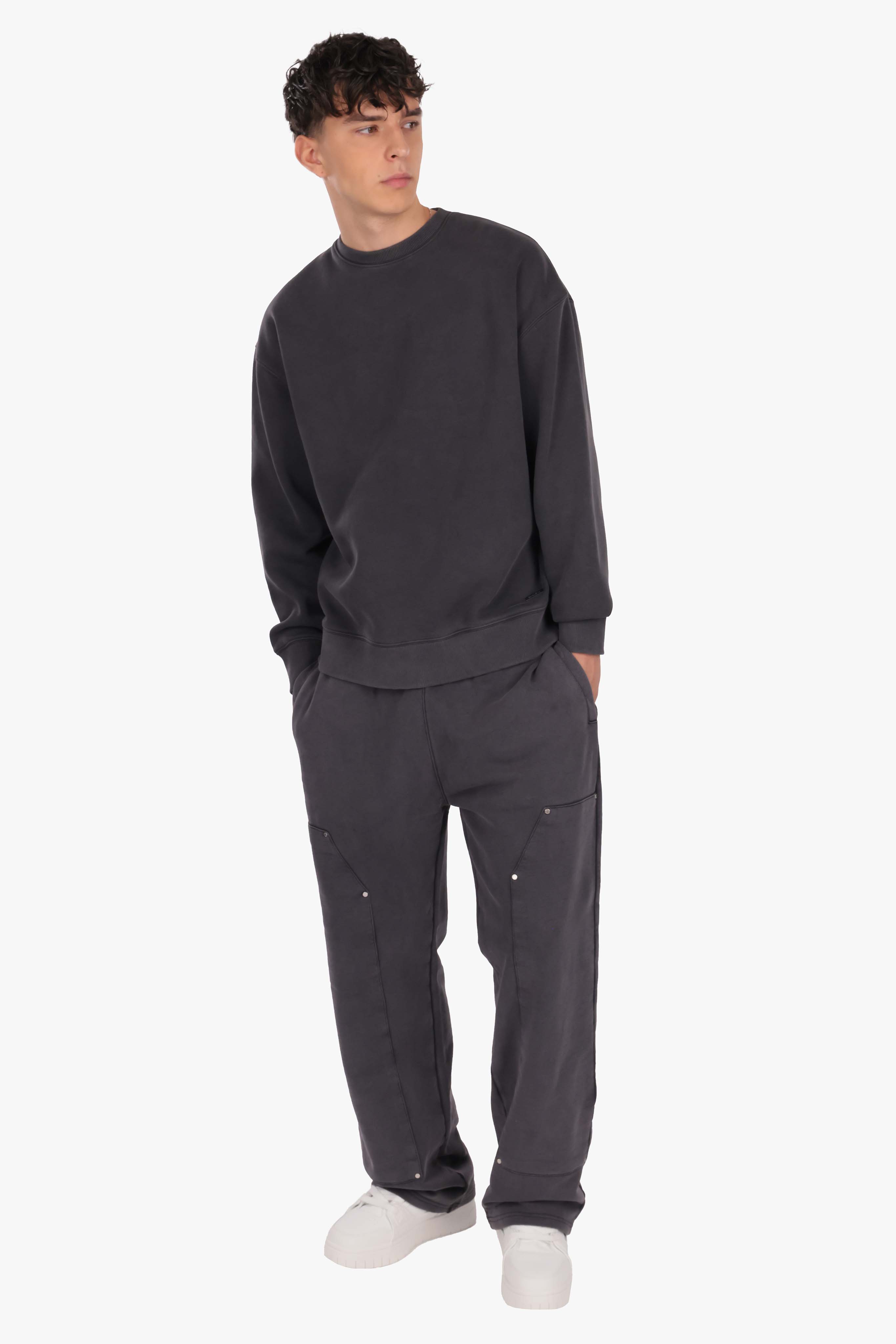 CARPENTER OPEN LEG JOGGER VINTAGE WASHED BLACK