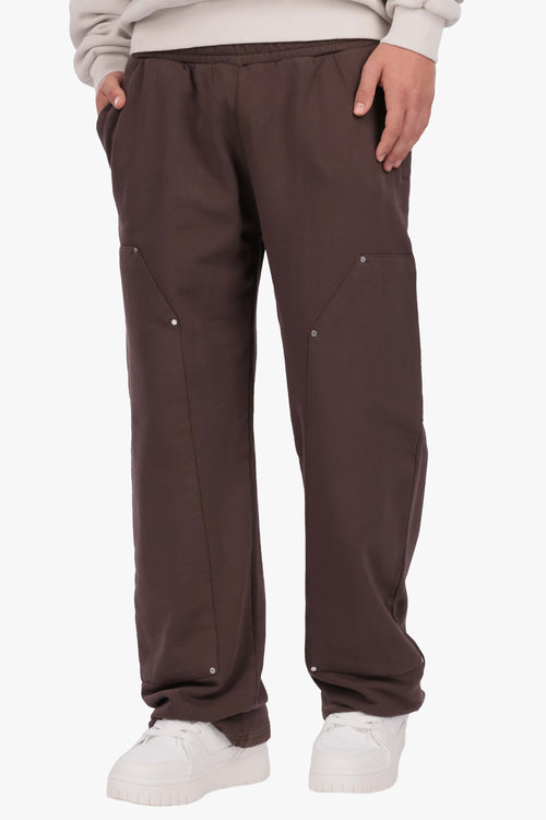 CARPENTER OPEN LEG JOGGER BROWN