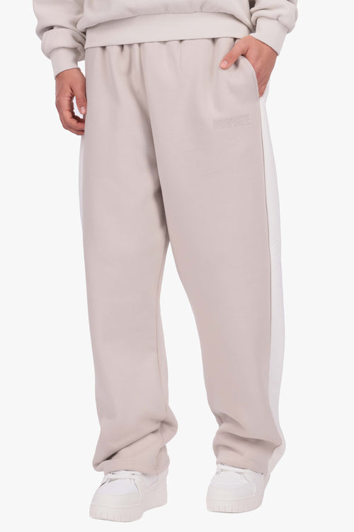 OPEN LEG JOGGER CONTRAST SIDESTRIPE MOON BEAM