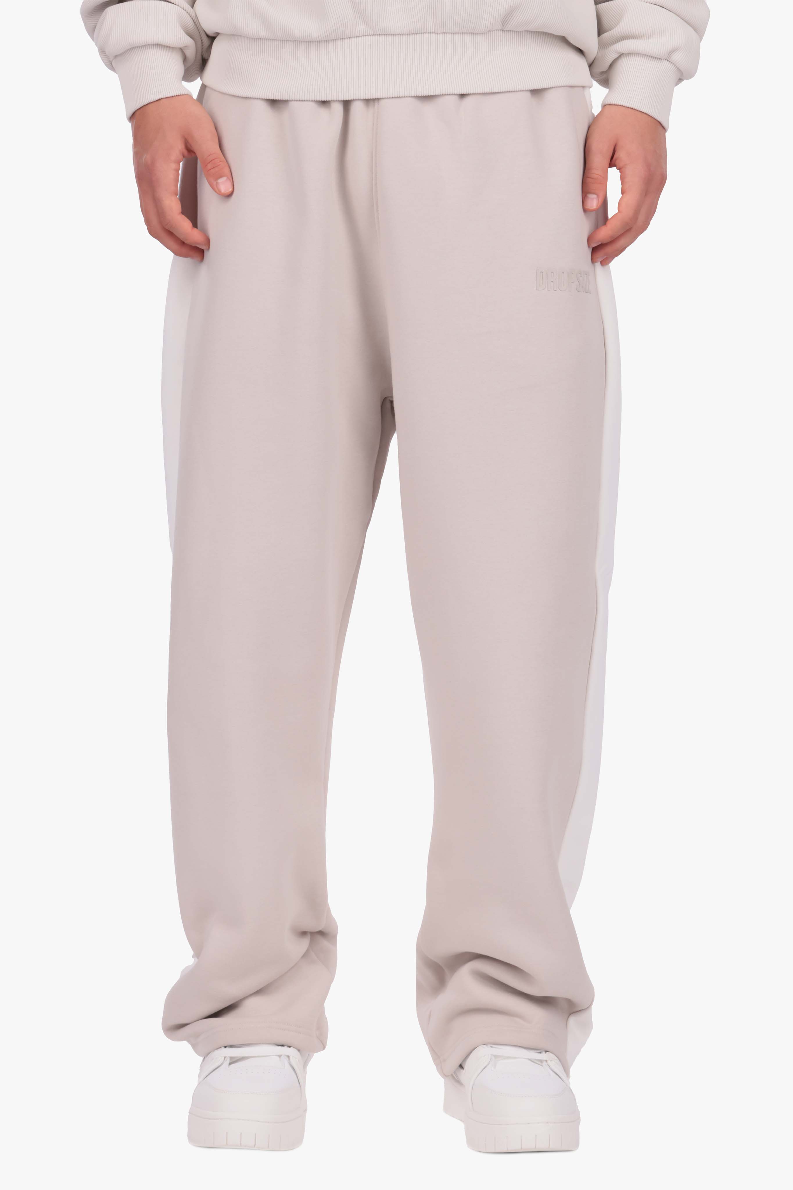 OPEN LEG JOGGER CONTRAST SIDESTRIPE MOON BEAM