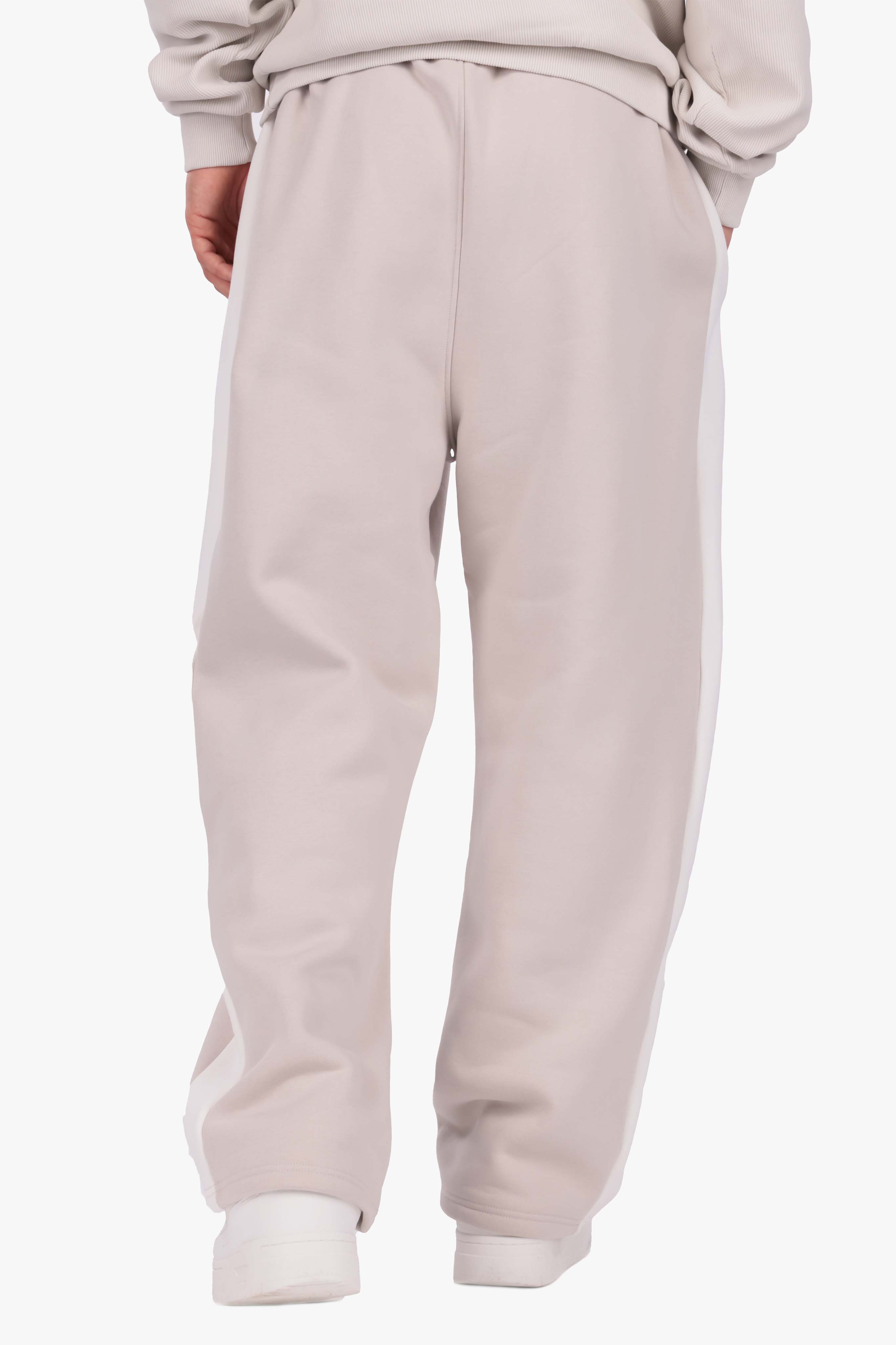 OPEN LEG JOGGER CONTRAST SIDESTRIPE MOON BEAM