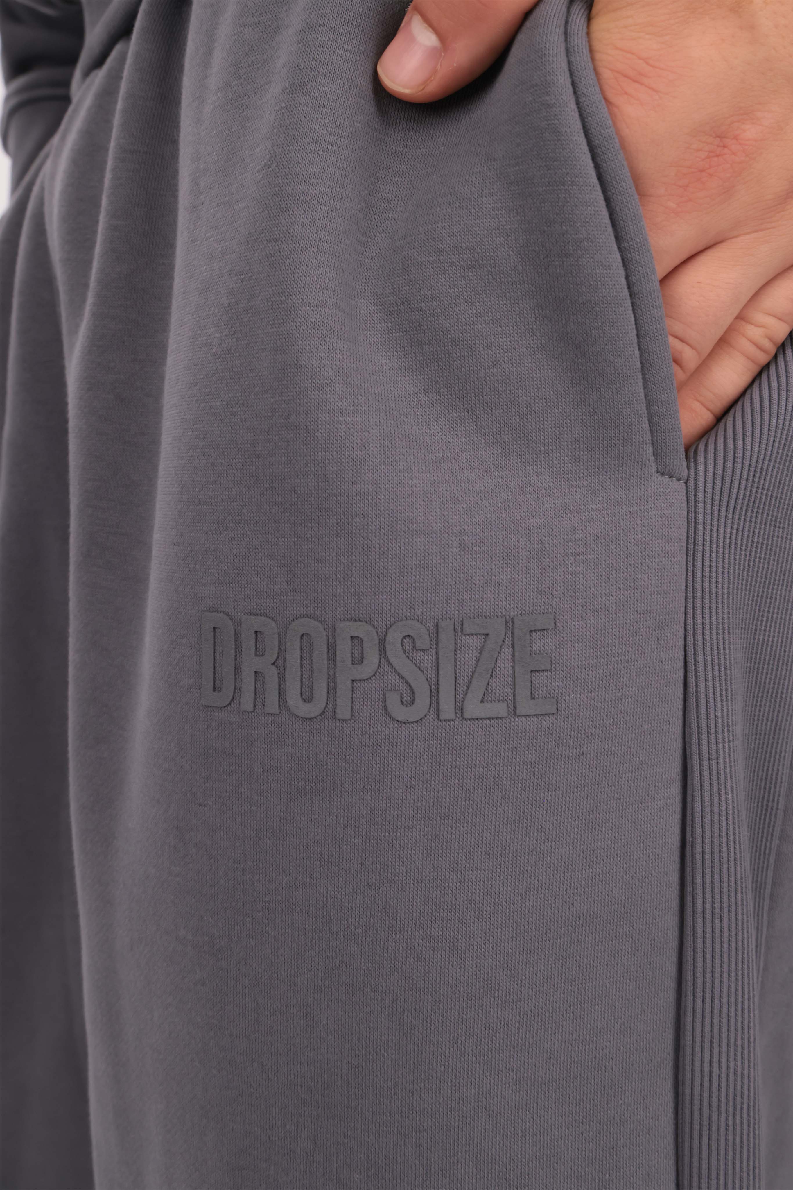 OPEN LEG JOGGER CONTRAST SIDESTRIPE STEEL GREY