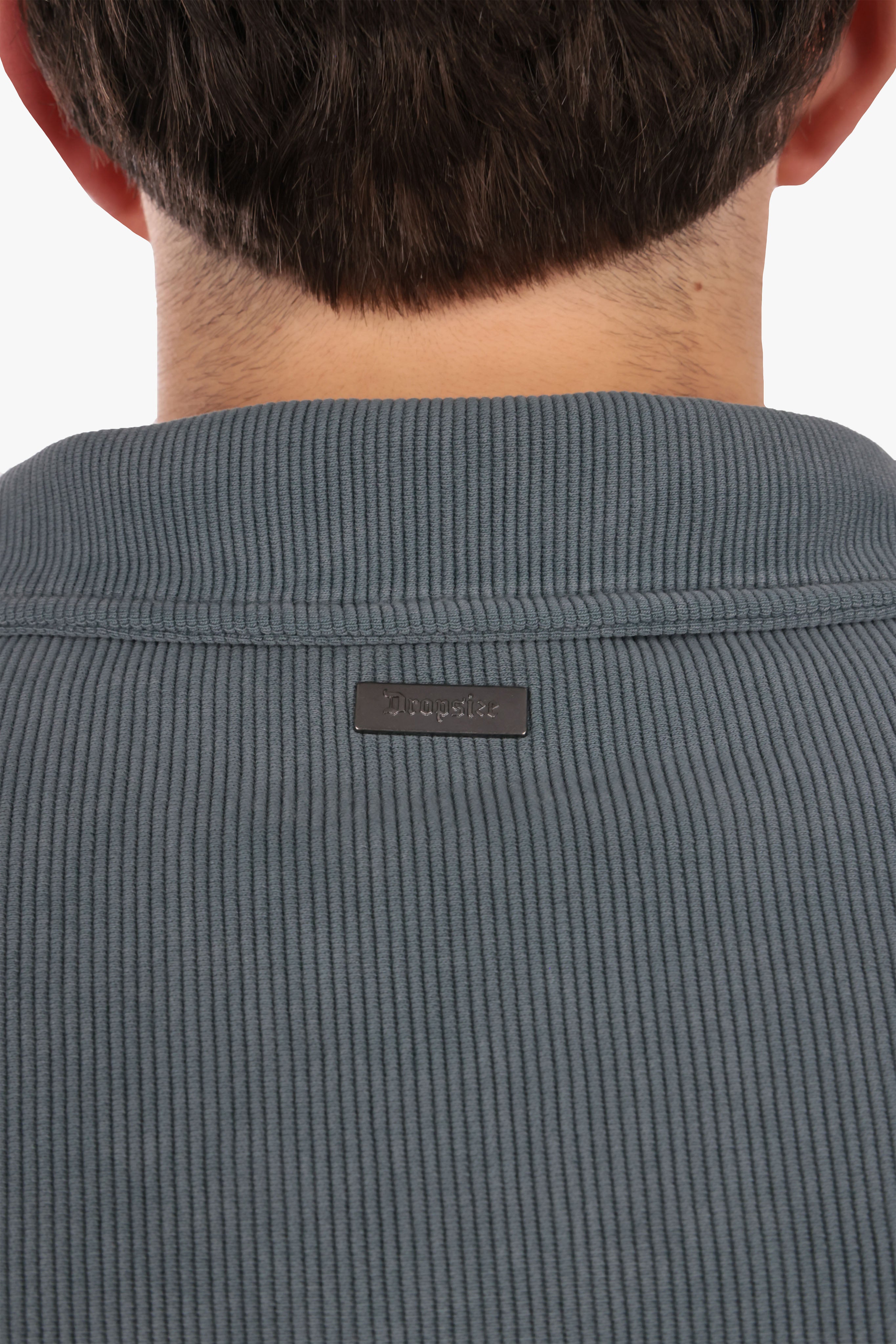 STRUCTURED POLOSHIRT ACID GREY