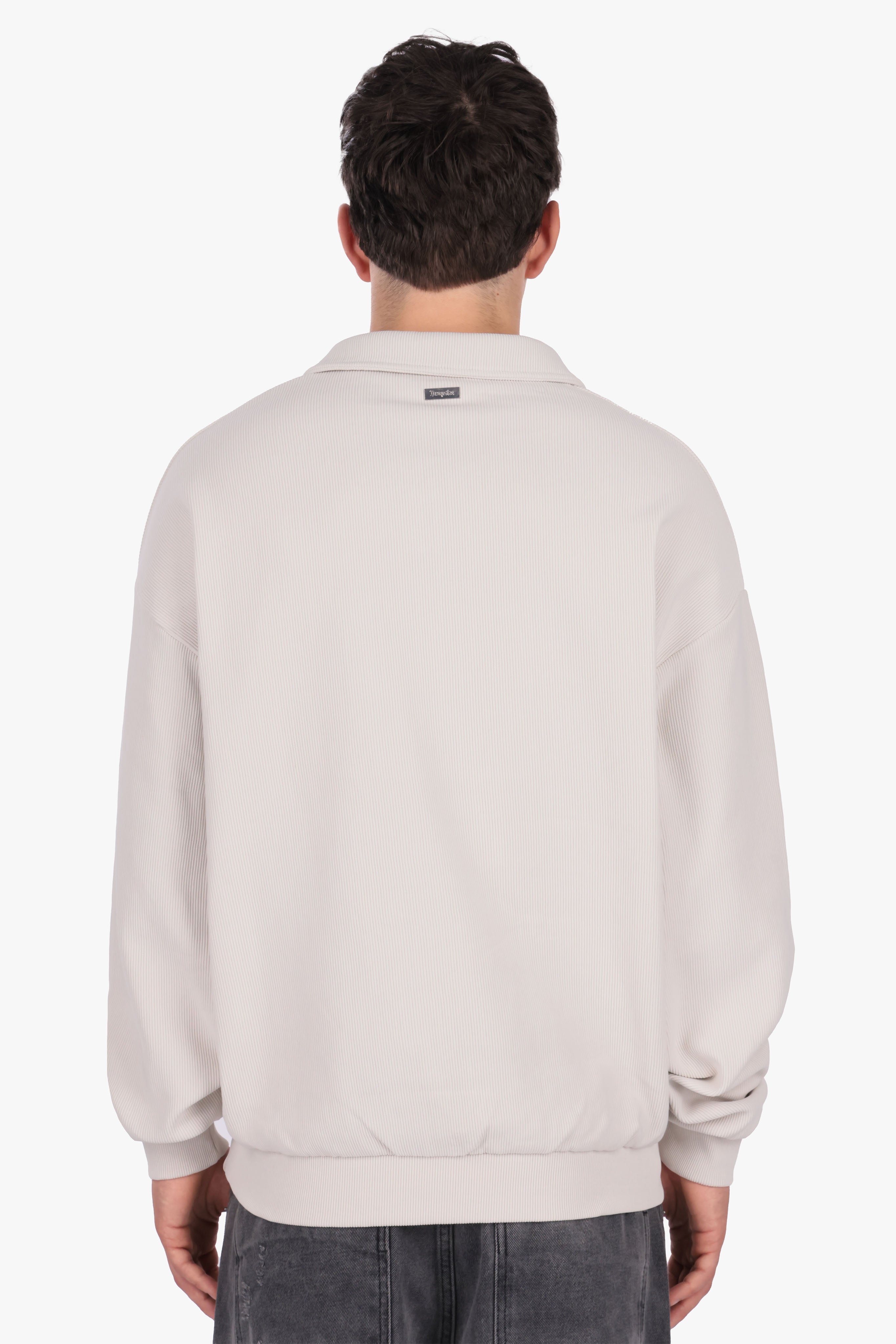 STRUCTURED POLOSHIRT ACID LIGHT GREY