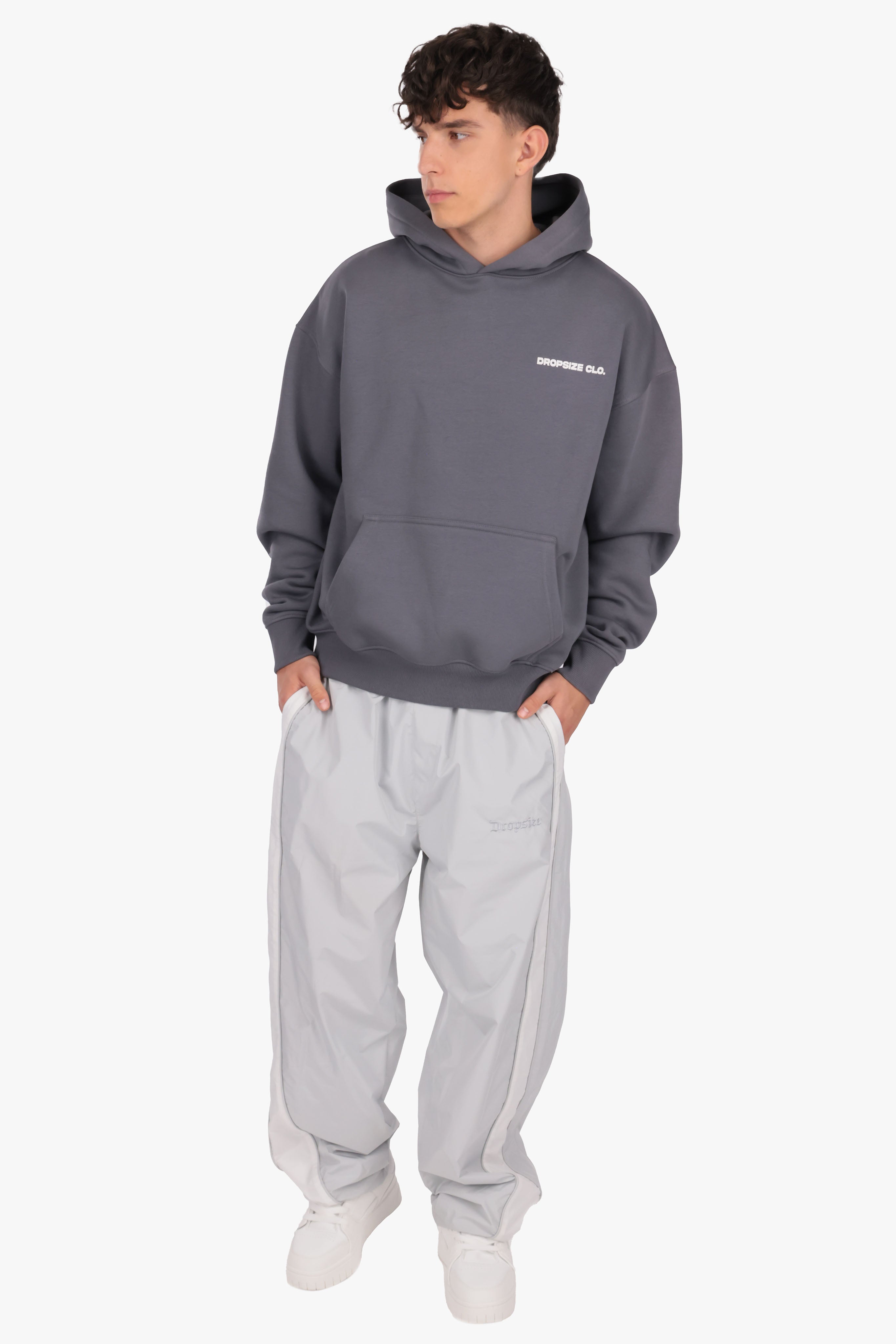 DROPSIZE CURVED TRACKPANTS GREY