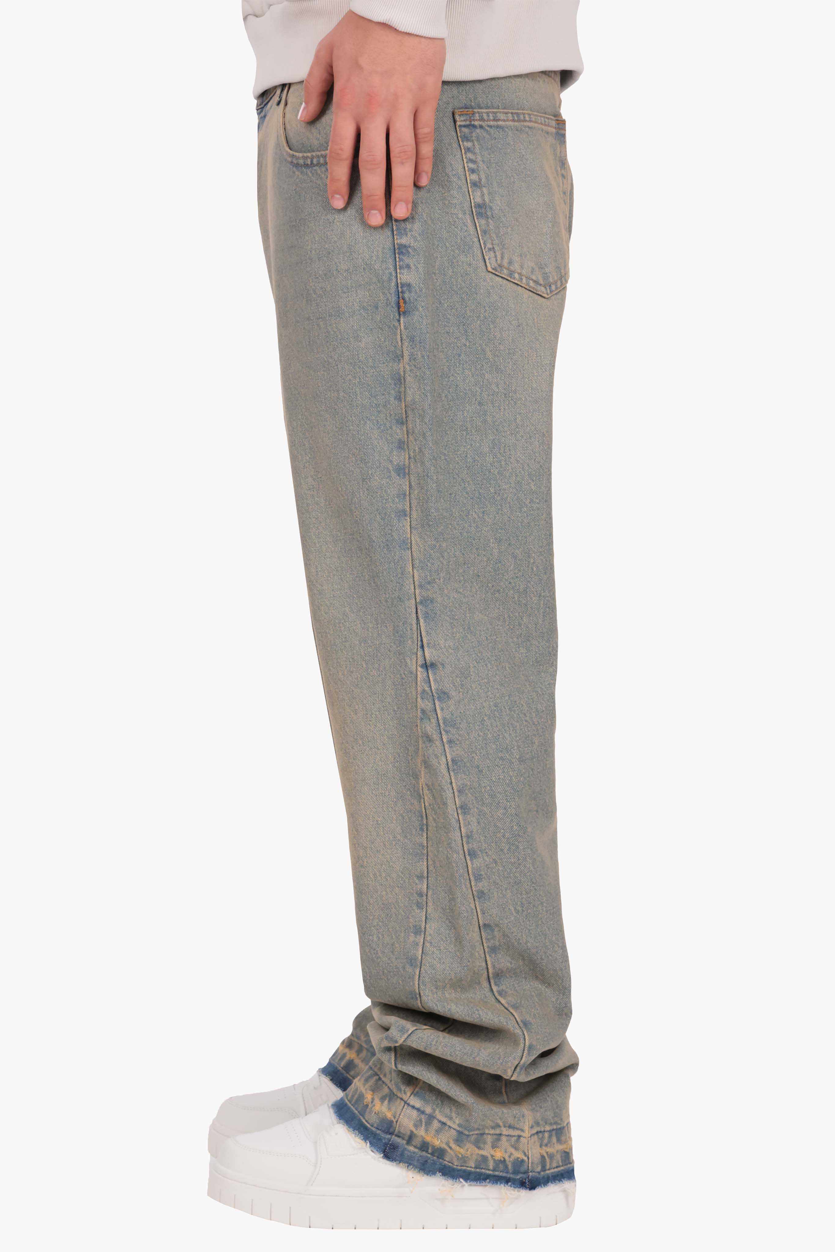 FLARE FIT JEANS WASHED BLUE