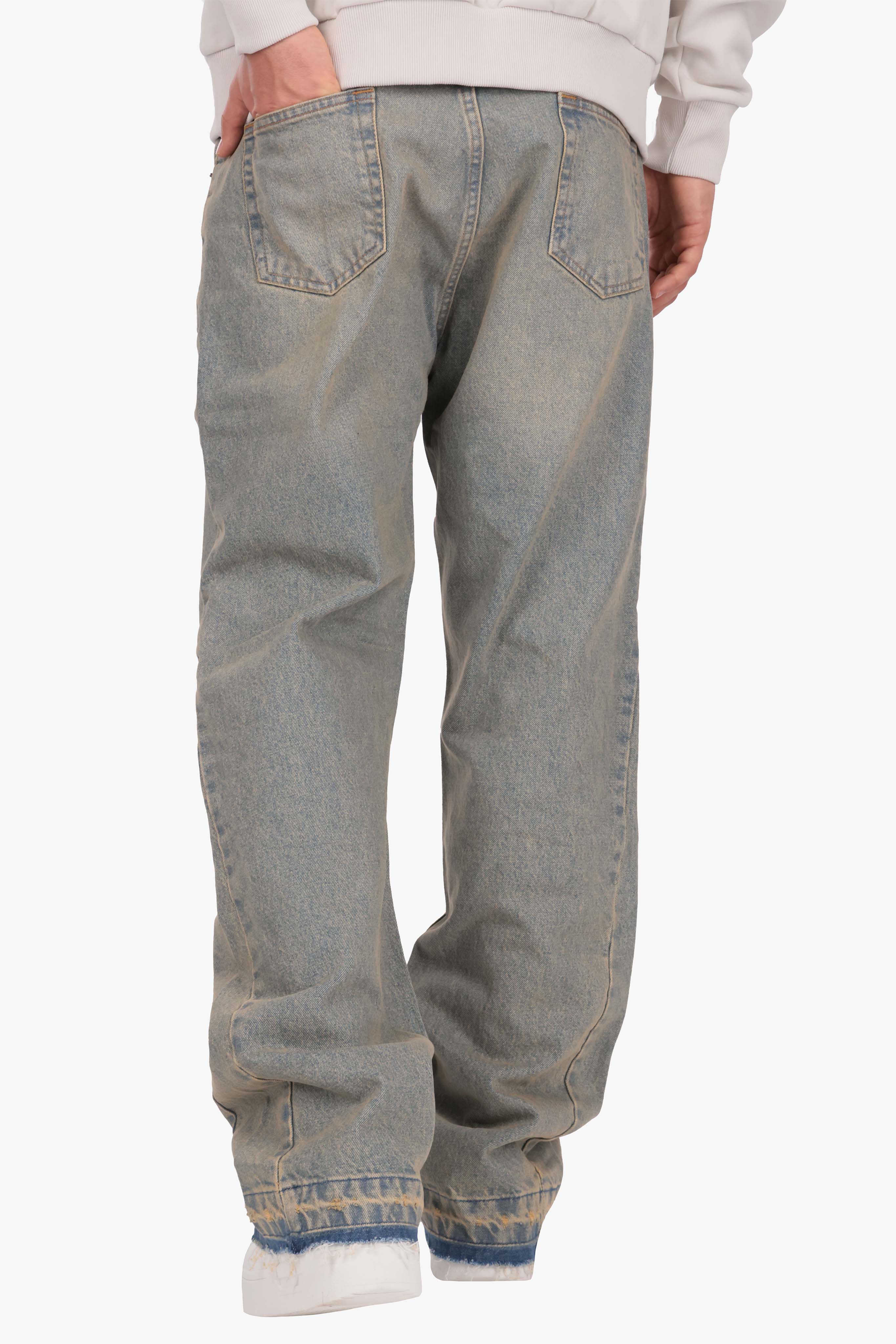 FLARE FIT JEANS WASHED BLUE