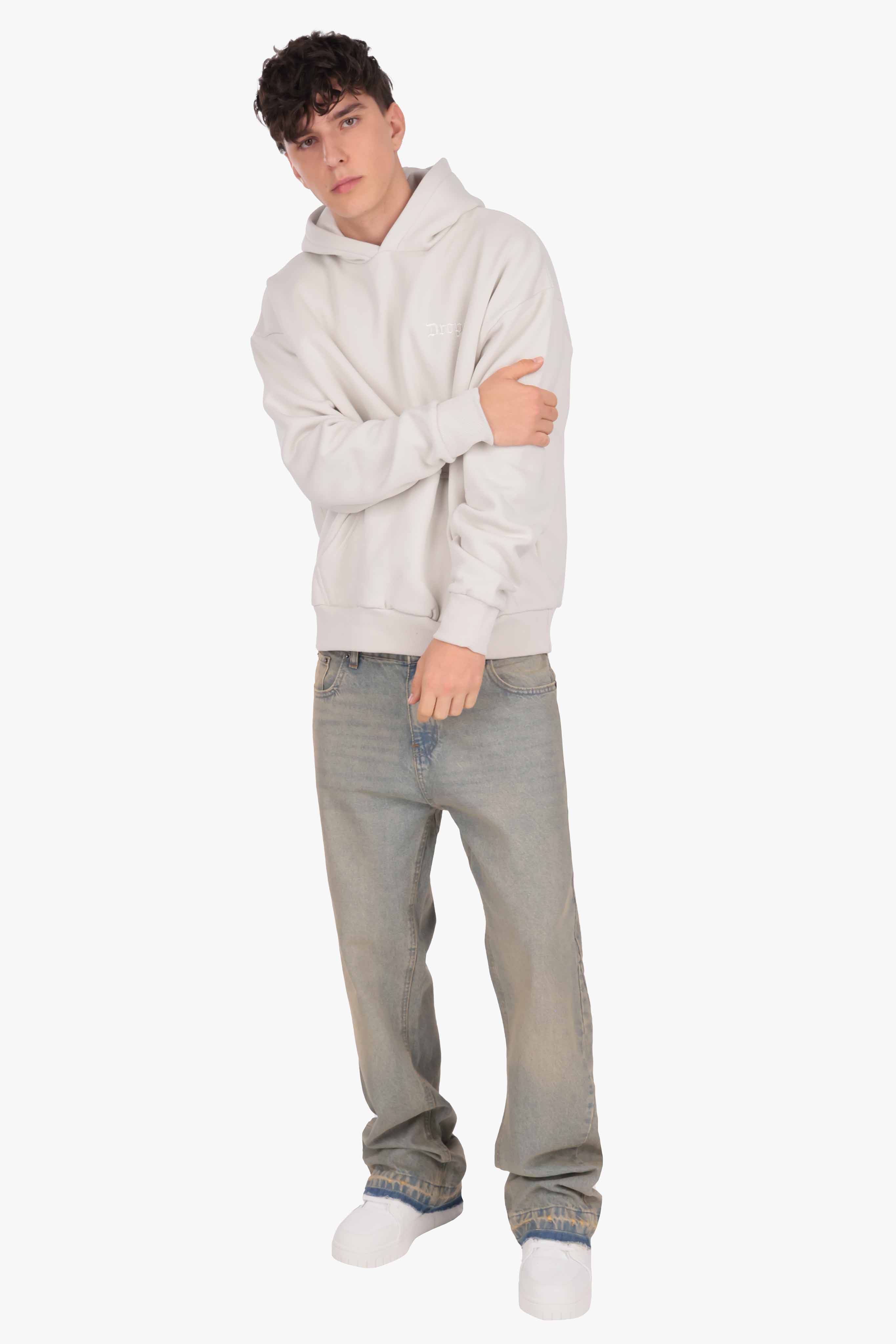 FLARE FIT JEANS WASHED BLUE