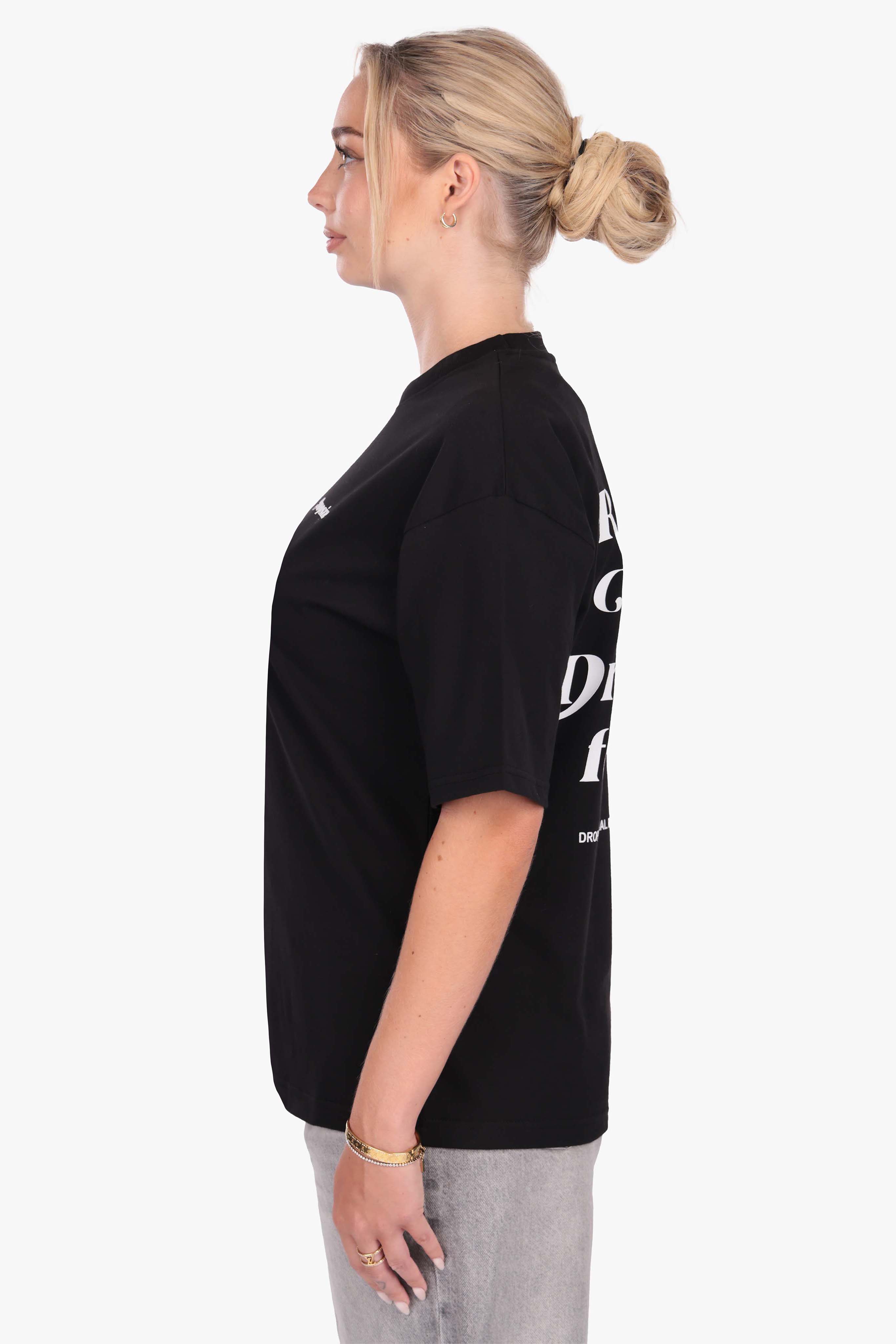 HEAVY OVERSIZE LADIES REALITY T-SHIRT BLACK