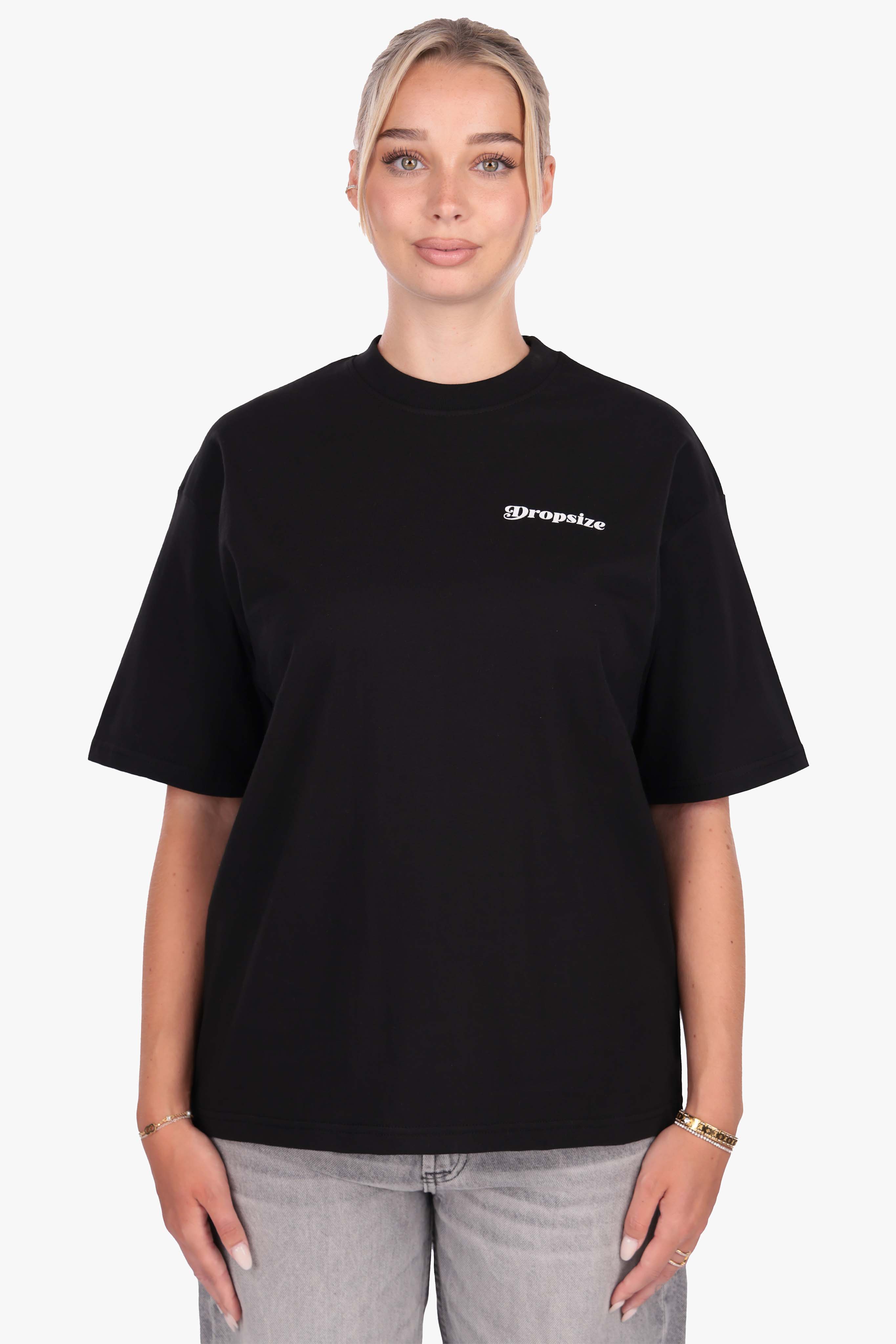 HEAVY OVERSIZE LADIES REALITY T-SHIRT BLACK