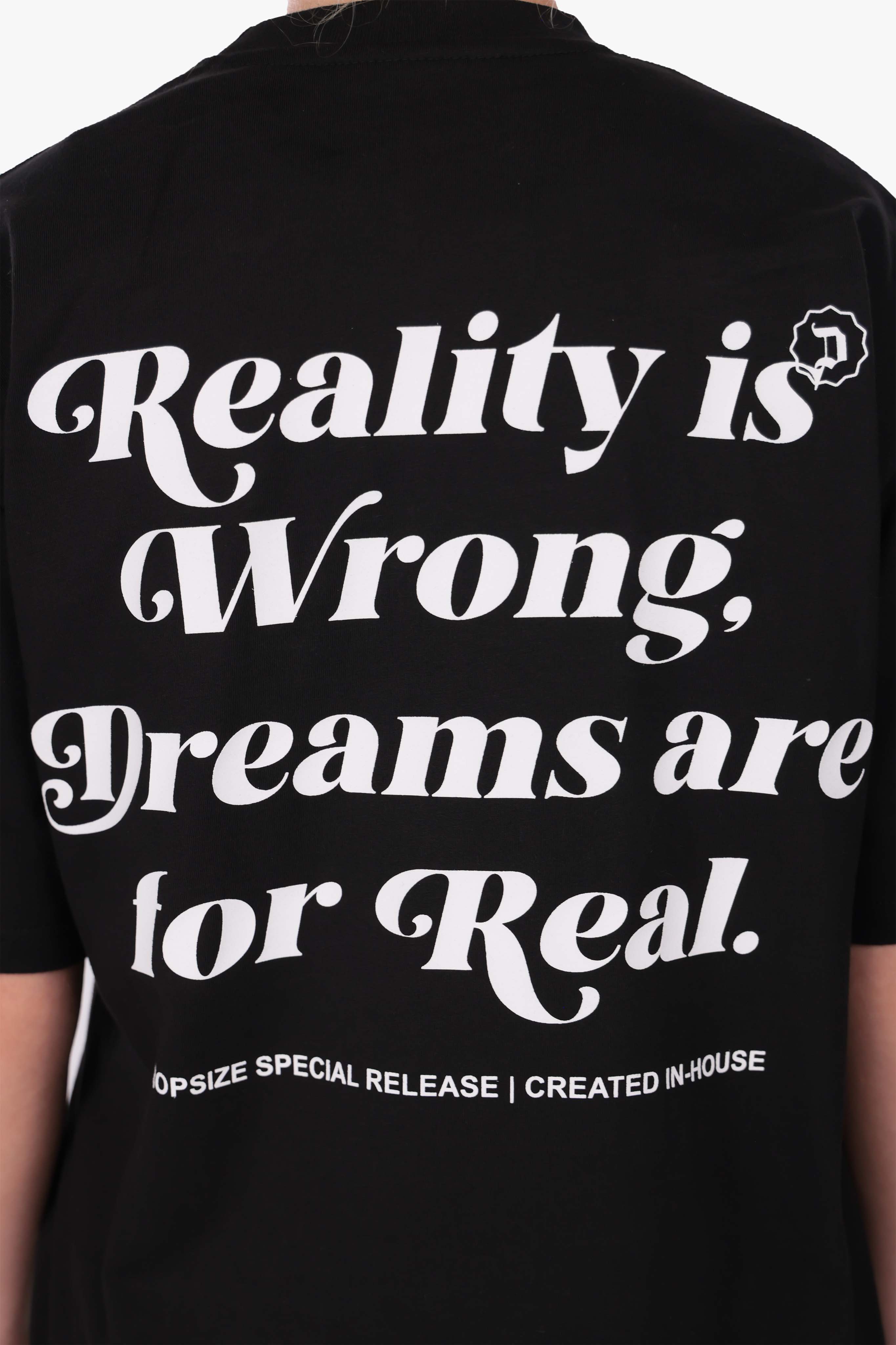HEAVY OVERSIZE LADIES REALITY T-SHIRT BLACK