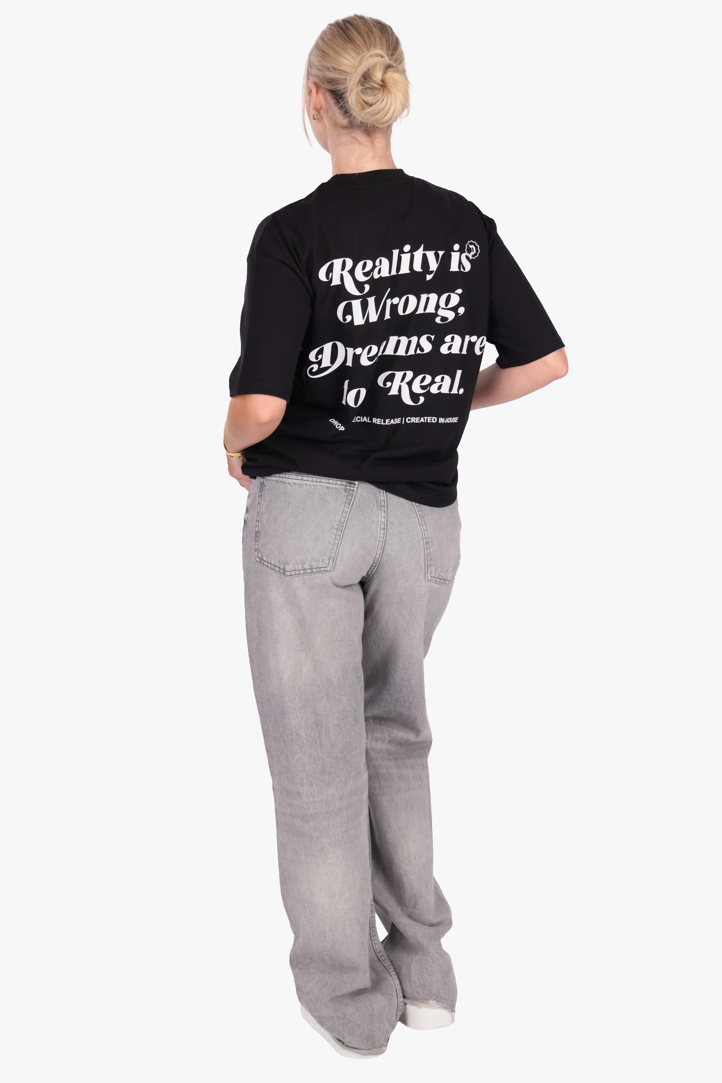 HEAVY OVERSIZE LADIES REALITY T-SHIRT BLACK