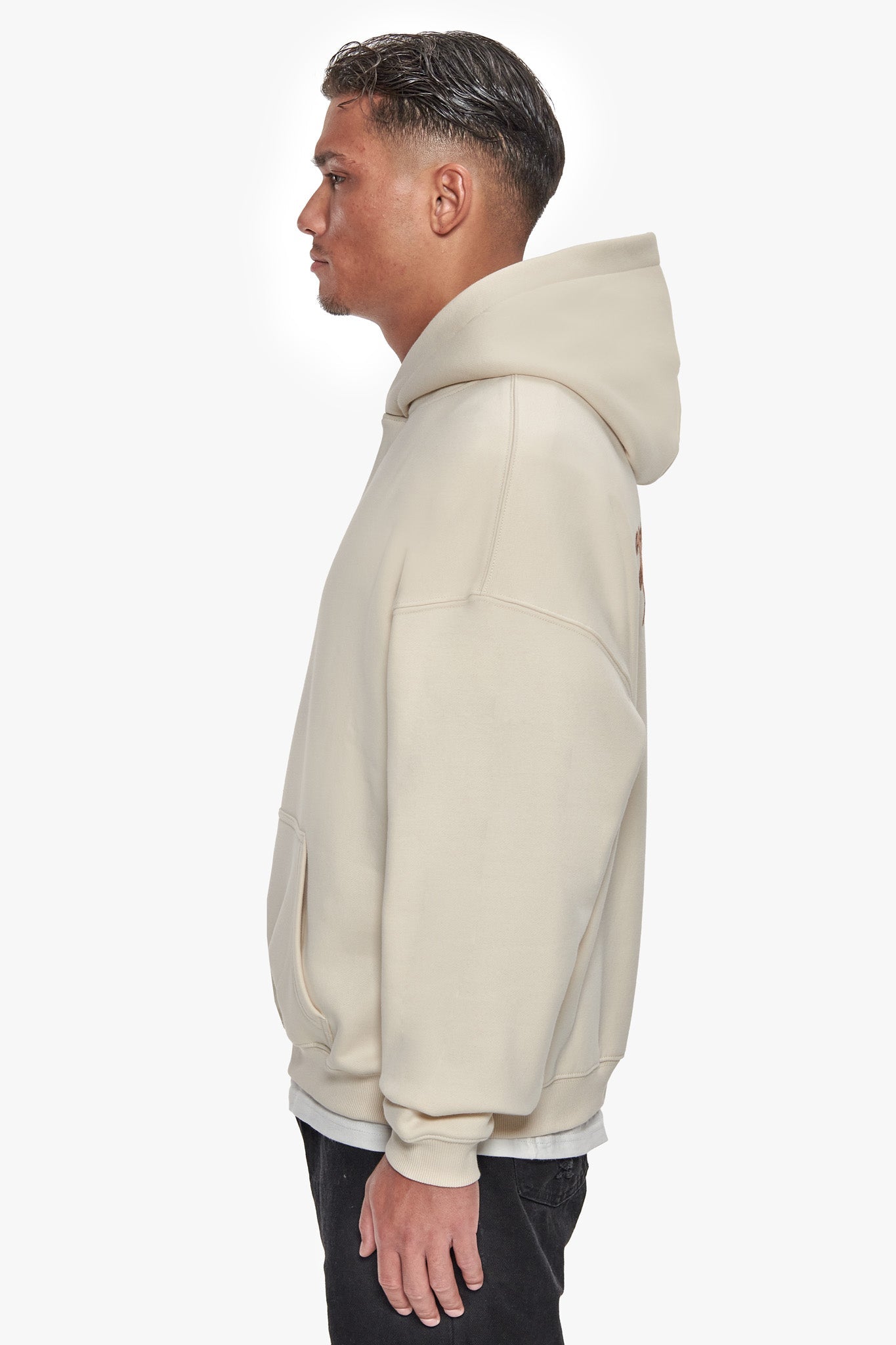 HEAVY OVERSIZE CRIME HOODIE COCONUT MILK