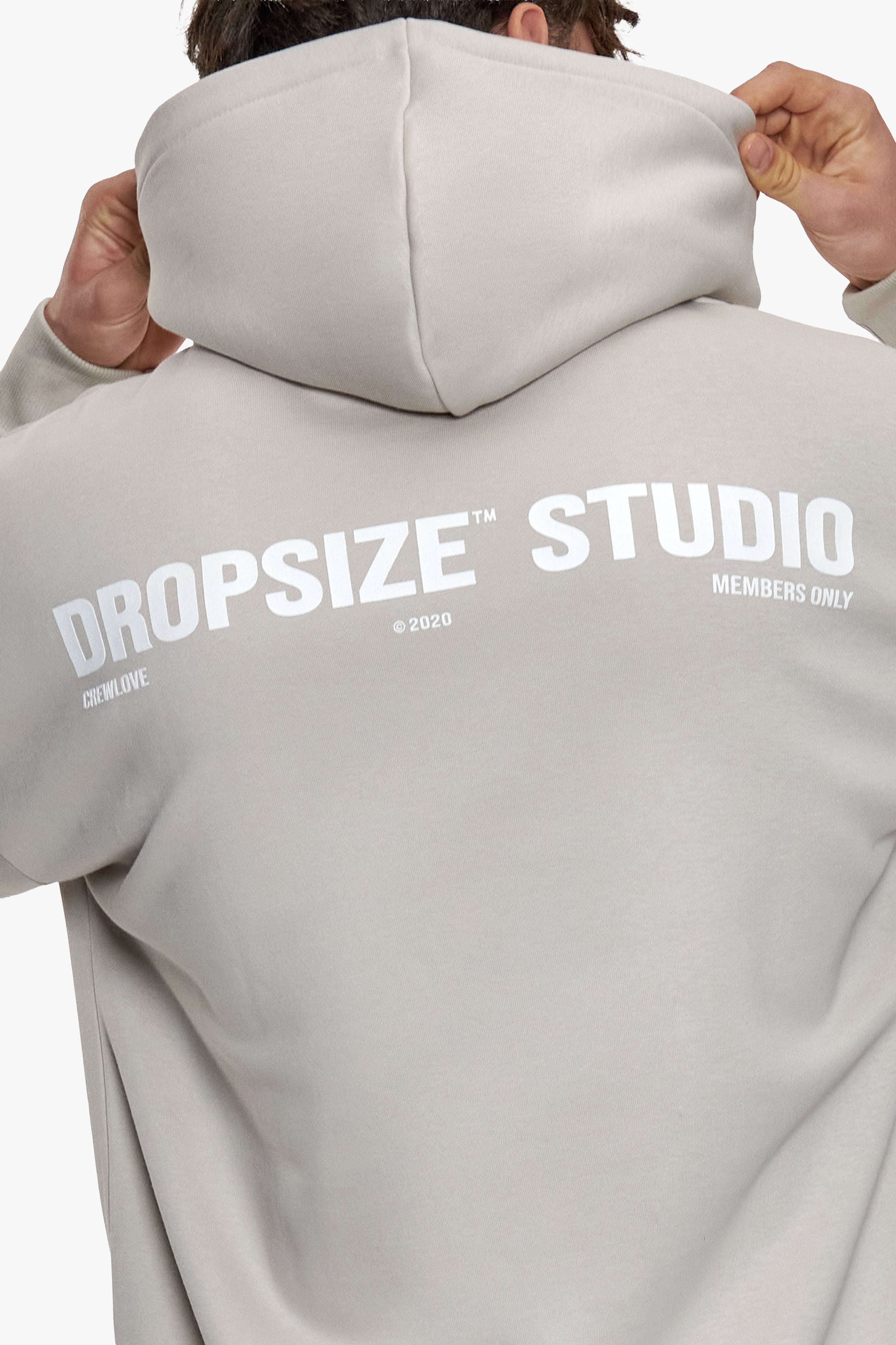 HEAVY OVERSIZE STUDIO HOODIE MOON BEAM / WHITE