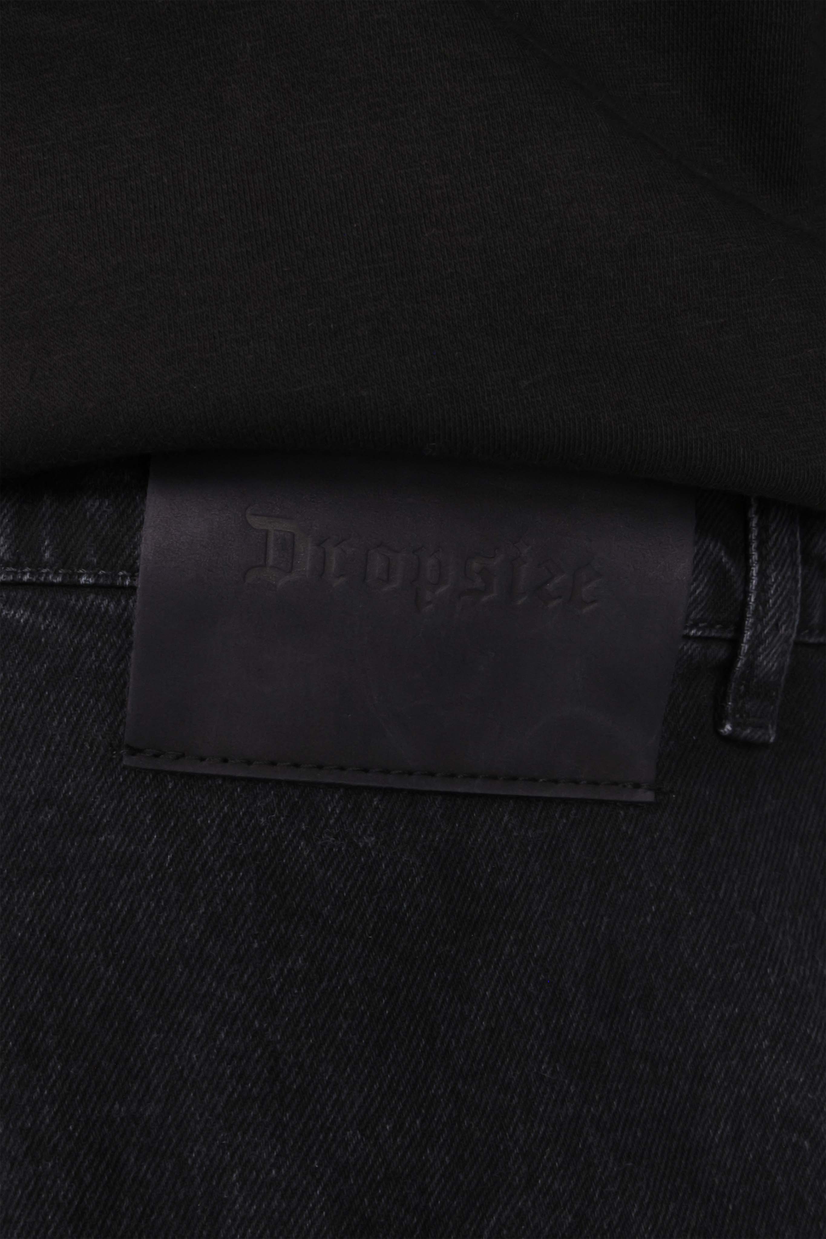 STRAIGHT LEG CARPENTER DETAIL JEANS BLACK