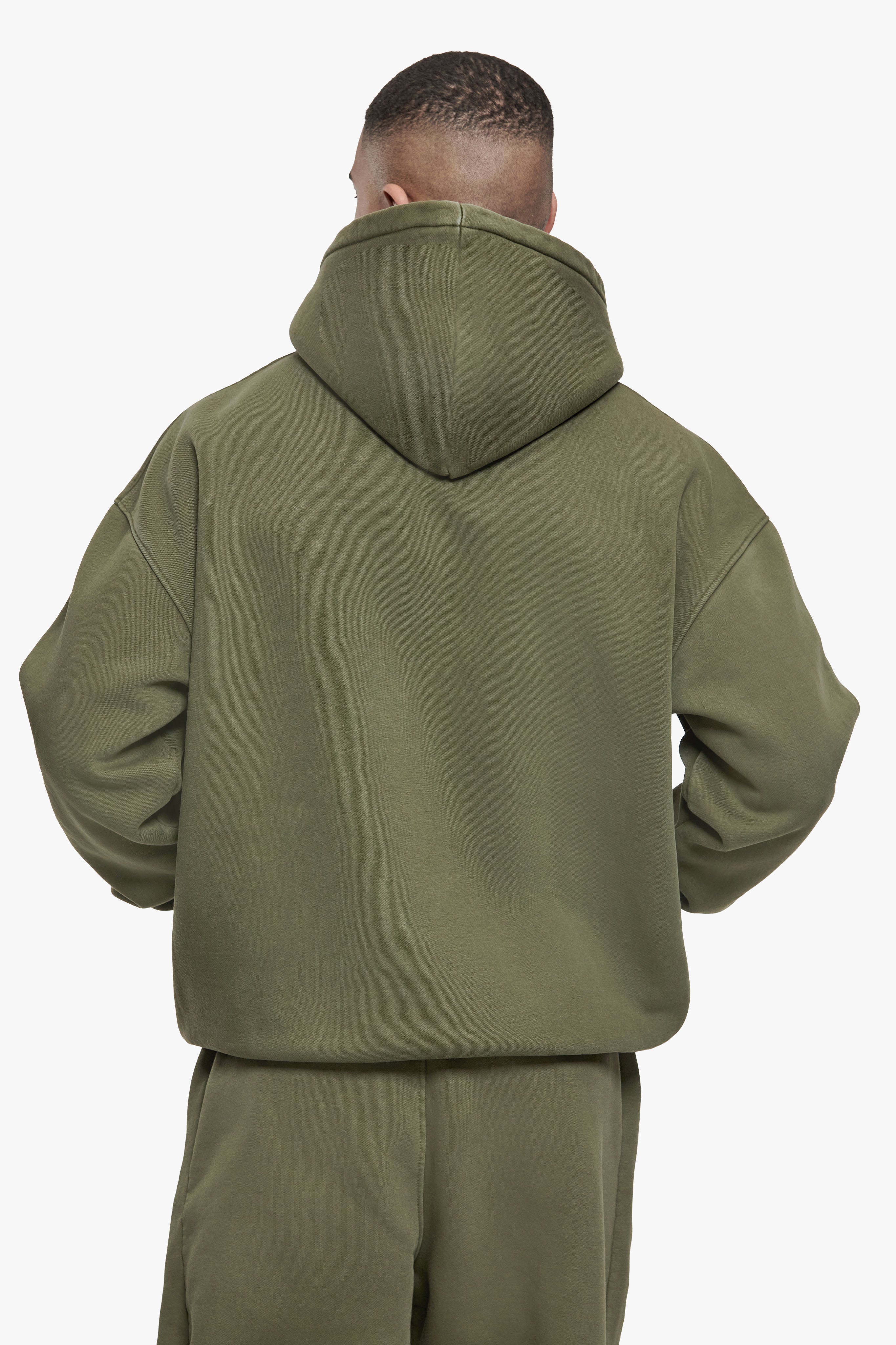 HD LOGO HOODIE ACID WASHED OLIVE