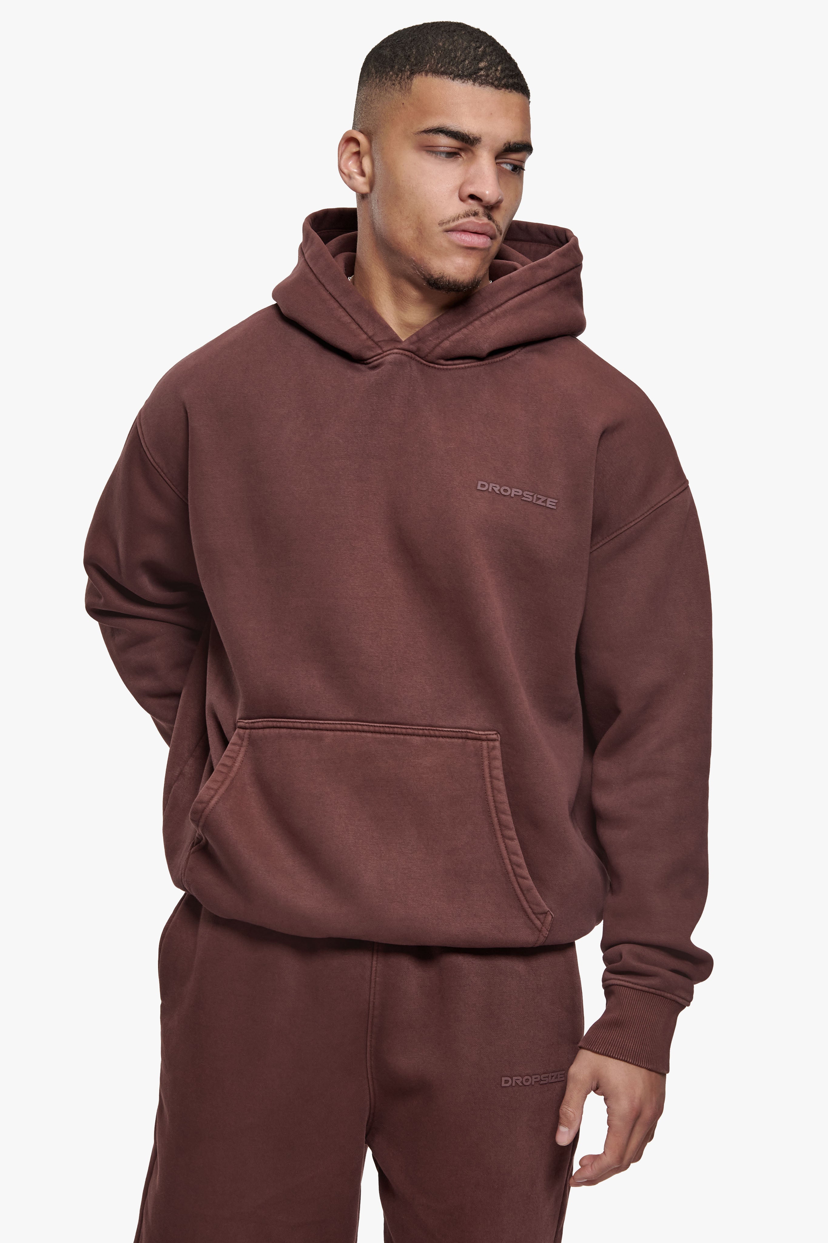 HD LOGO HOODIE ACID WASHED PLUM