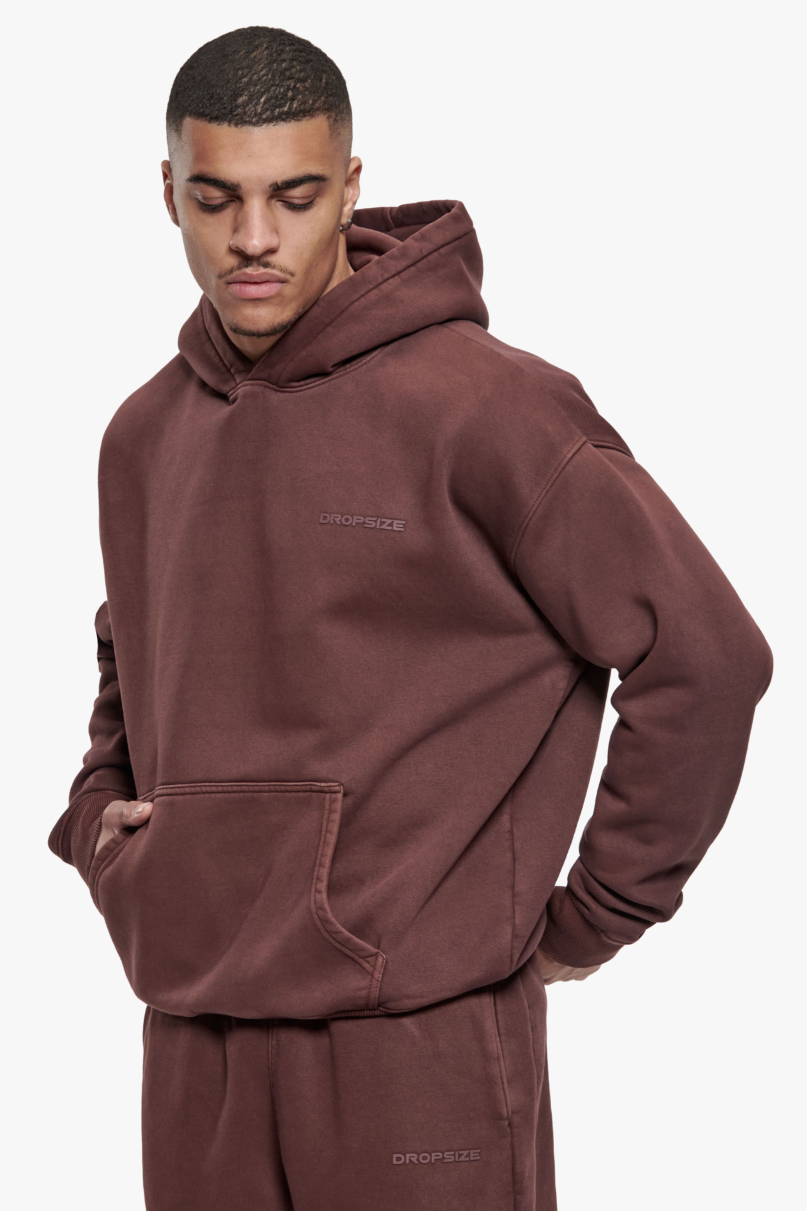 HD LOGO HOODIE ACID WASHED PLUM