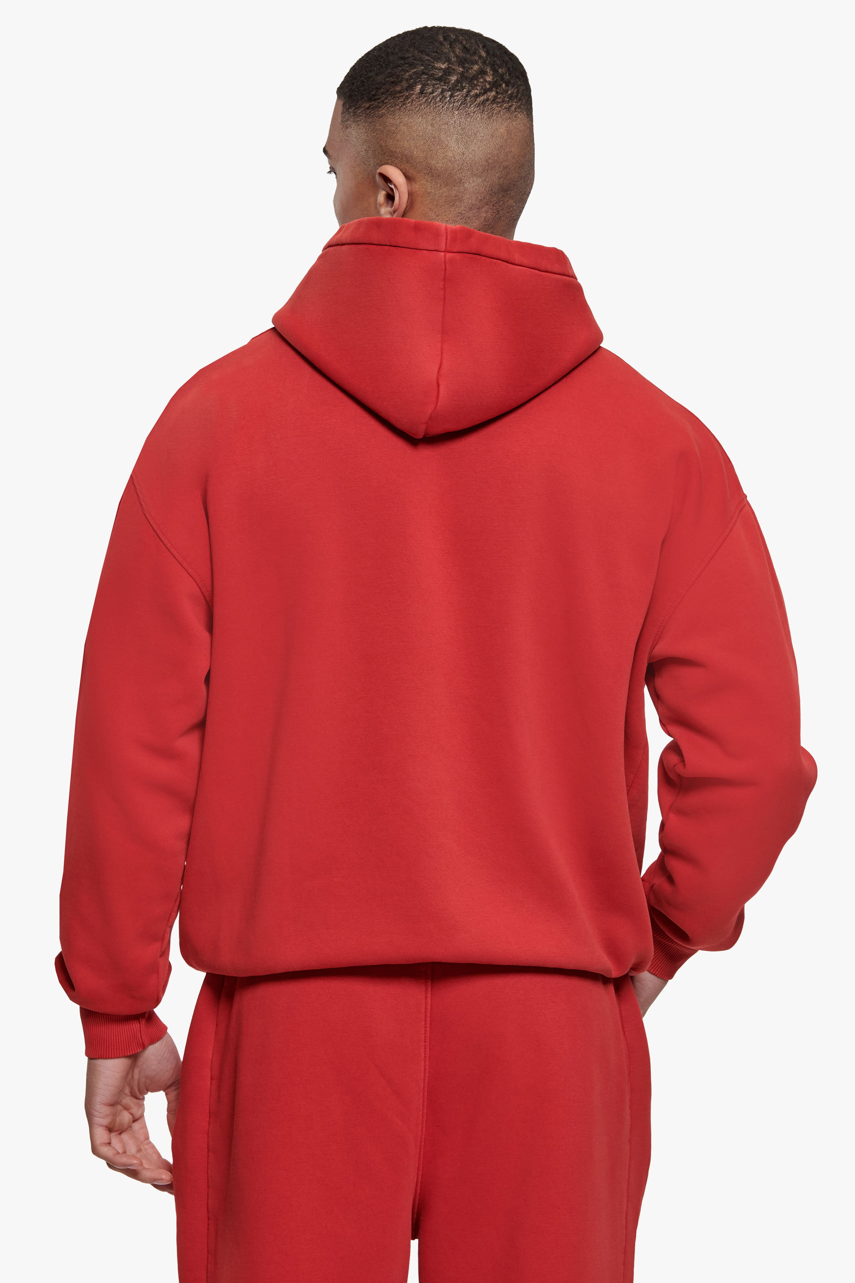 HD LOGO HOODIE ACID WASHED RED