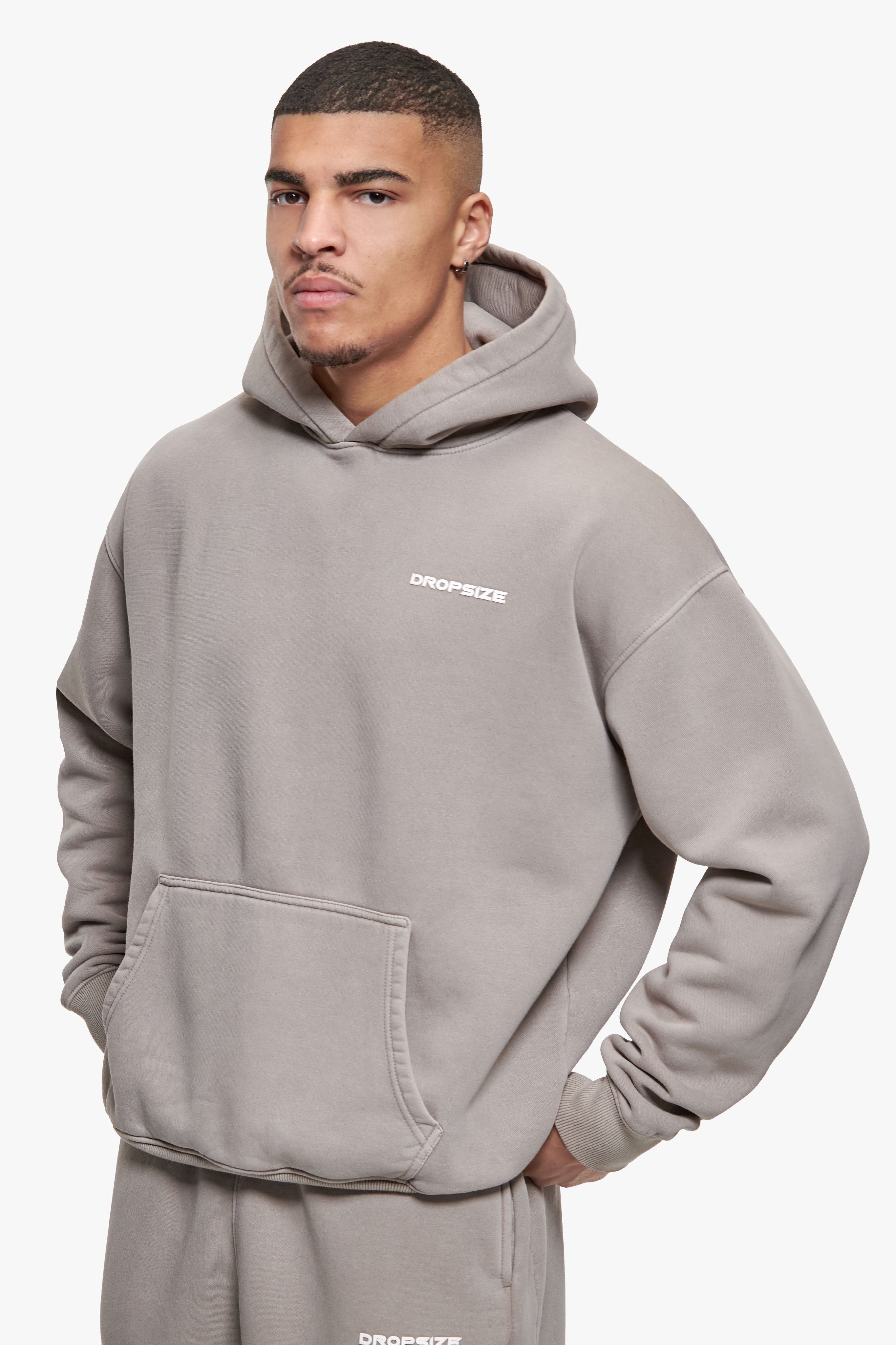 HD LOGO HOODIE ACID WASHED MORNING DOVE