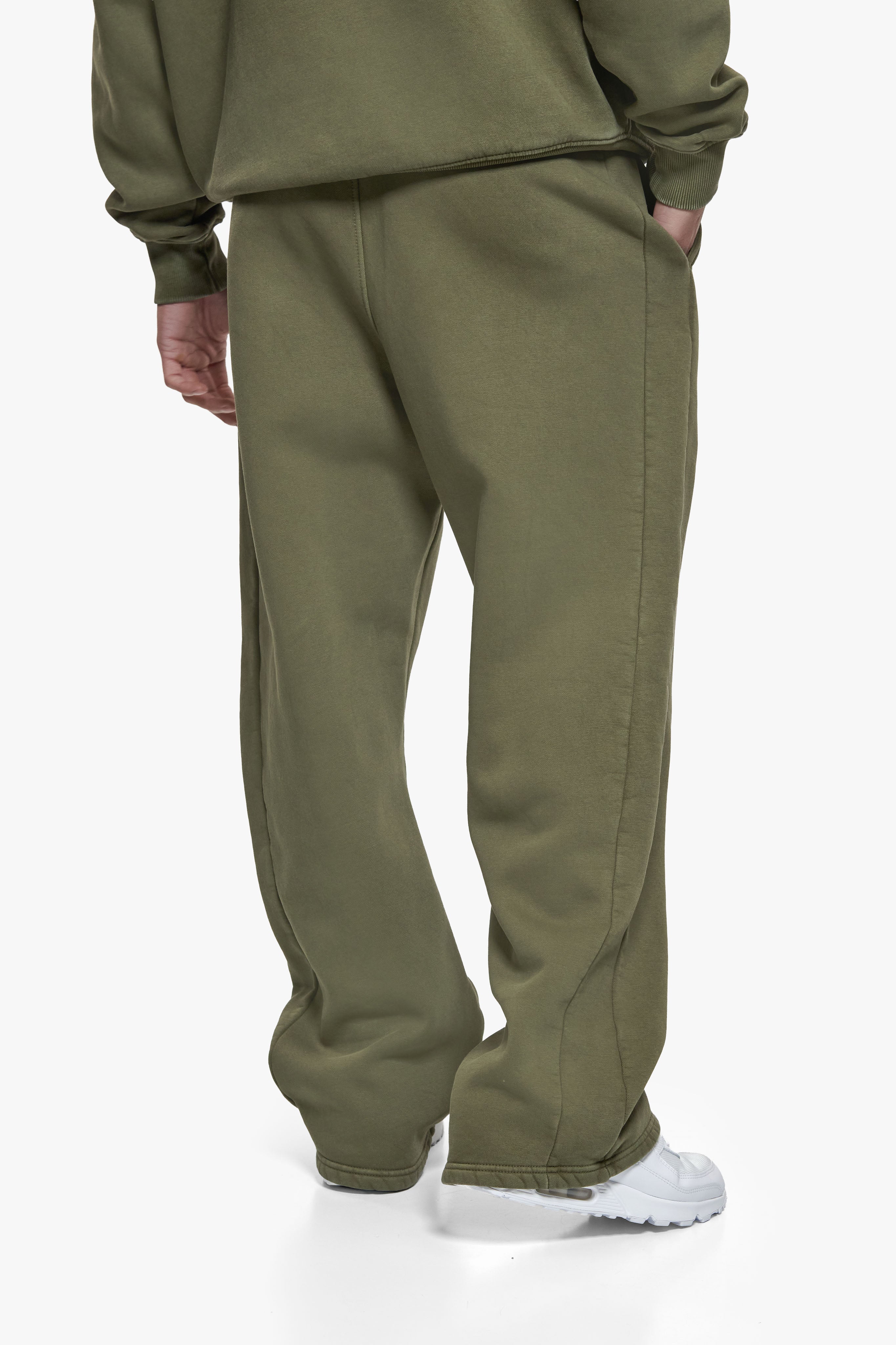 HD OPEN LEG JOGGER ACID WASHED OLIVE