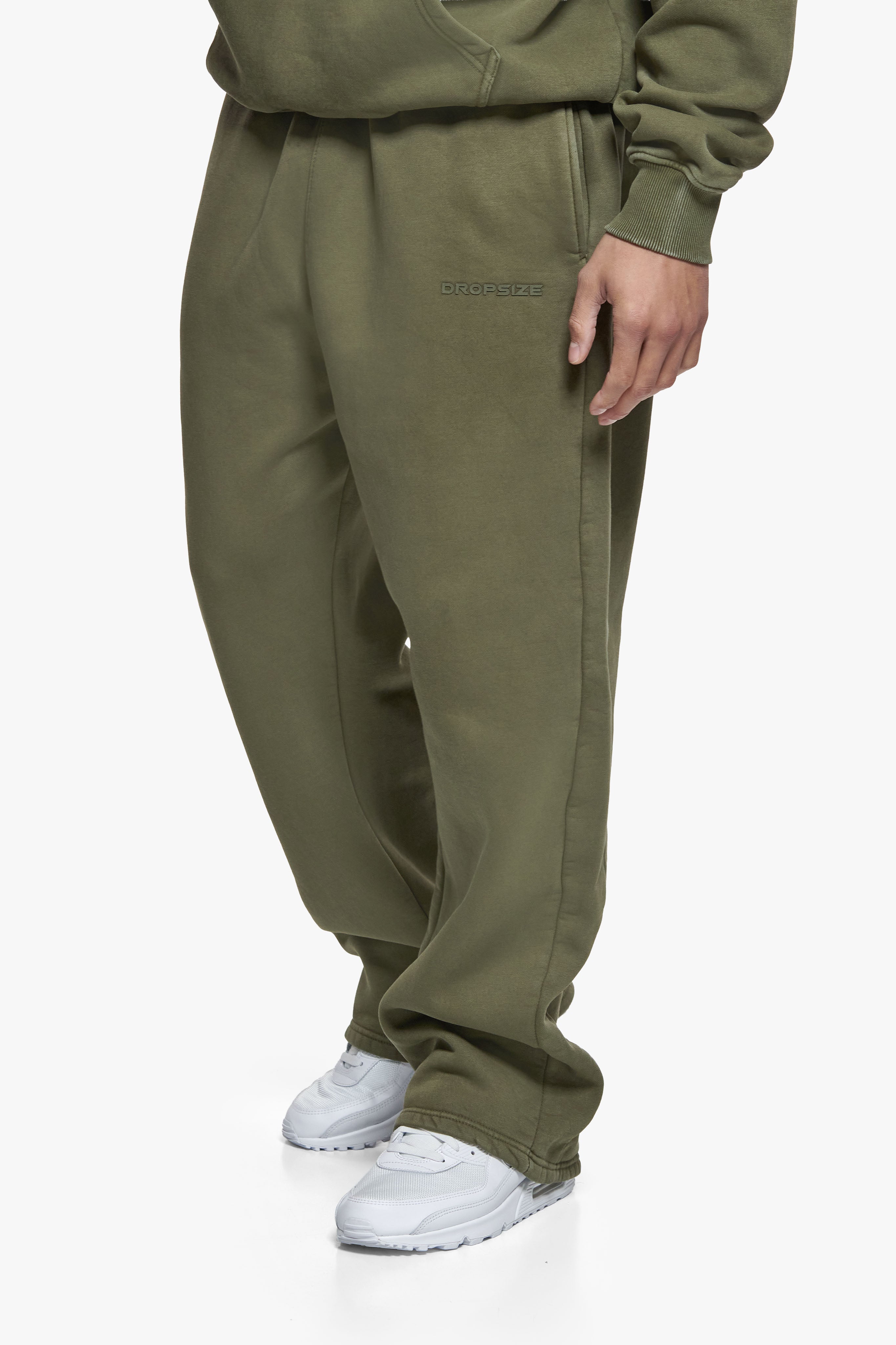 HD OPEN LEG JOGGER ACID WASHED OLIVE
